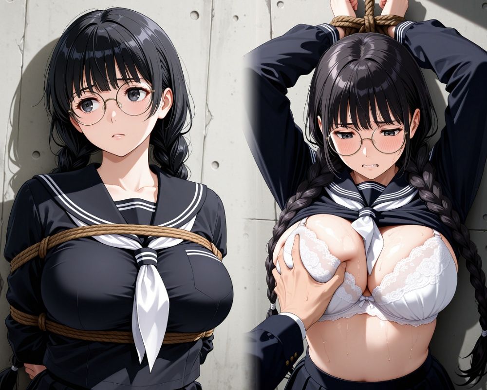 縛り地味子の拘束着衣セックス サンプル画像1