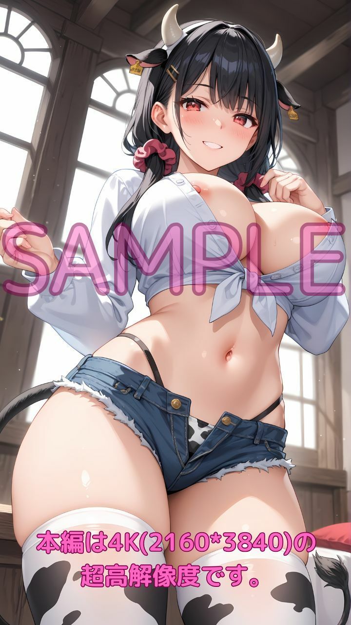 罰ゲームでどすけべビッチ爆乳JKにコスプレ徹底調教ハメまくってやった話〜牛コスで中出し体験！！孕ませミルク牧場〜 サンプル画像1