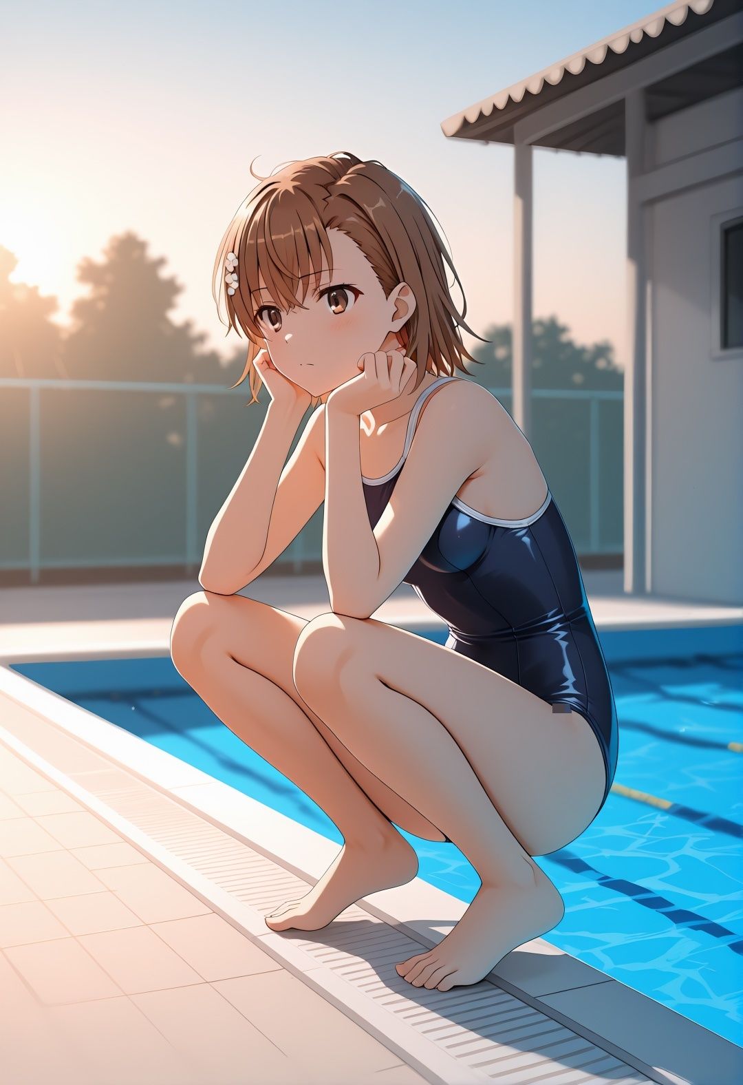 美〇が学校でエロい目に遭う超〇磁砲パロディ 制服・スク水・緊縛中出し サンプル画像6