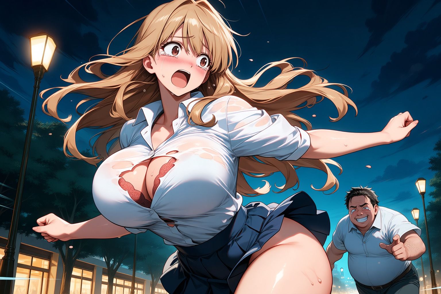 美人な女子がキモイおじさん達にめちゃくちゃに犯●れる話 サンプル画像6