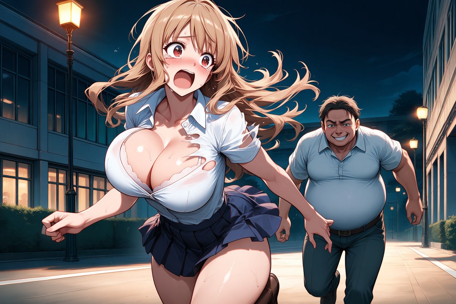 美人な女子がキモイおじさん達にめちゃくちゃに犯●れる話 サンプル画像7
