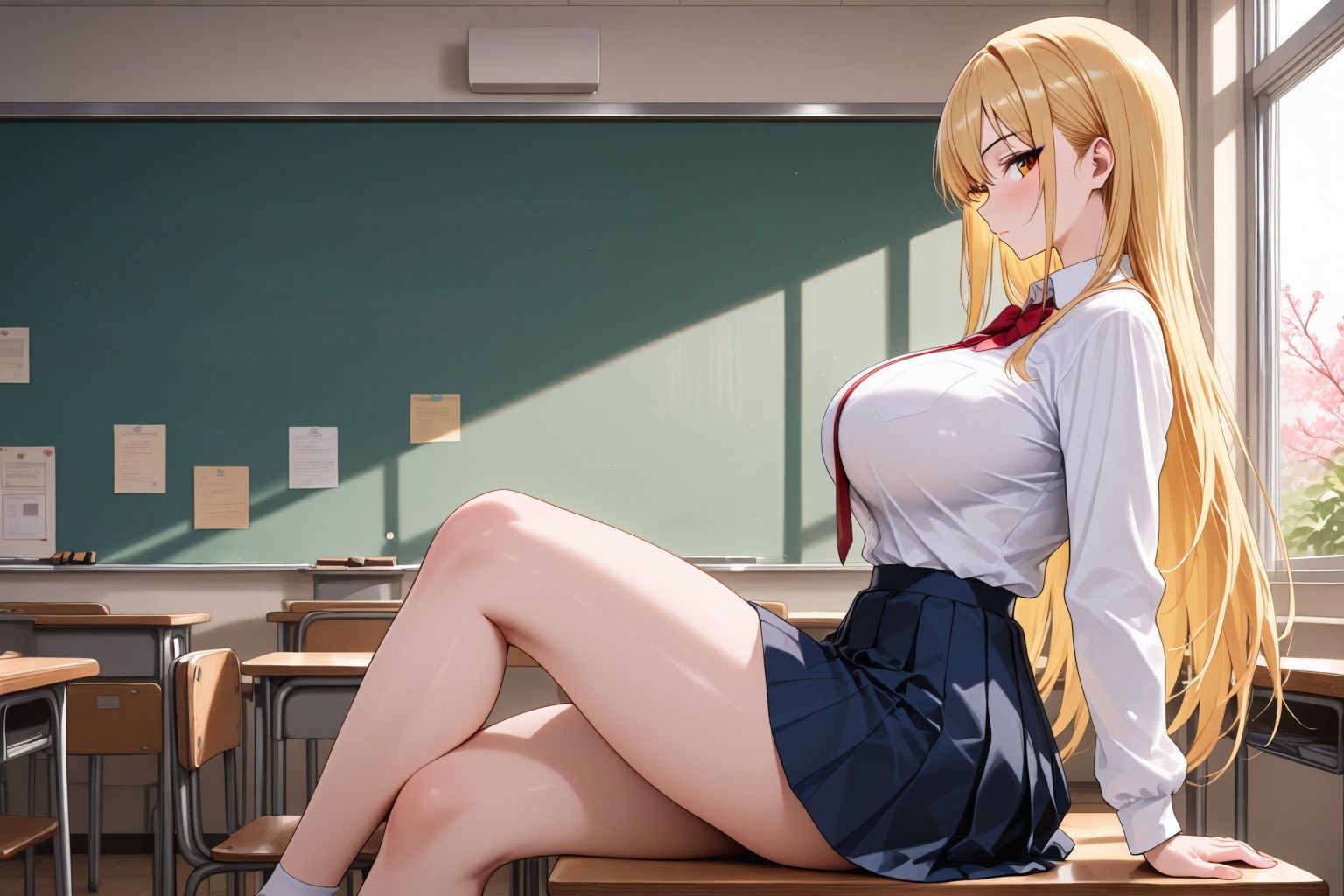 美人ギャル、童貞オタクのデカチンポにメス堕ち サンプル画像1