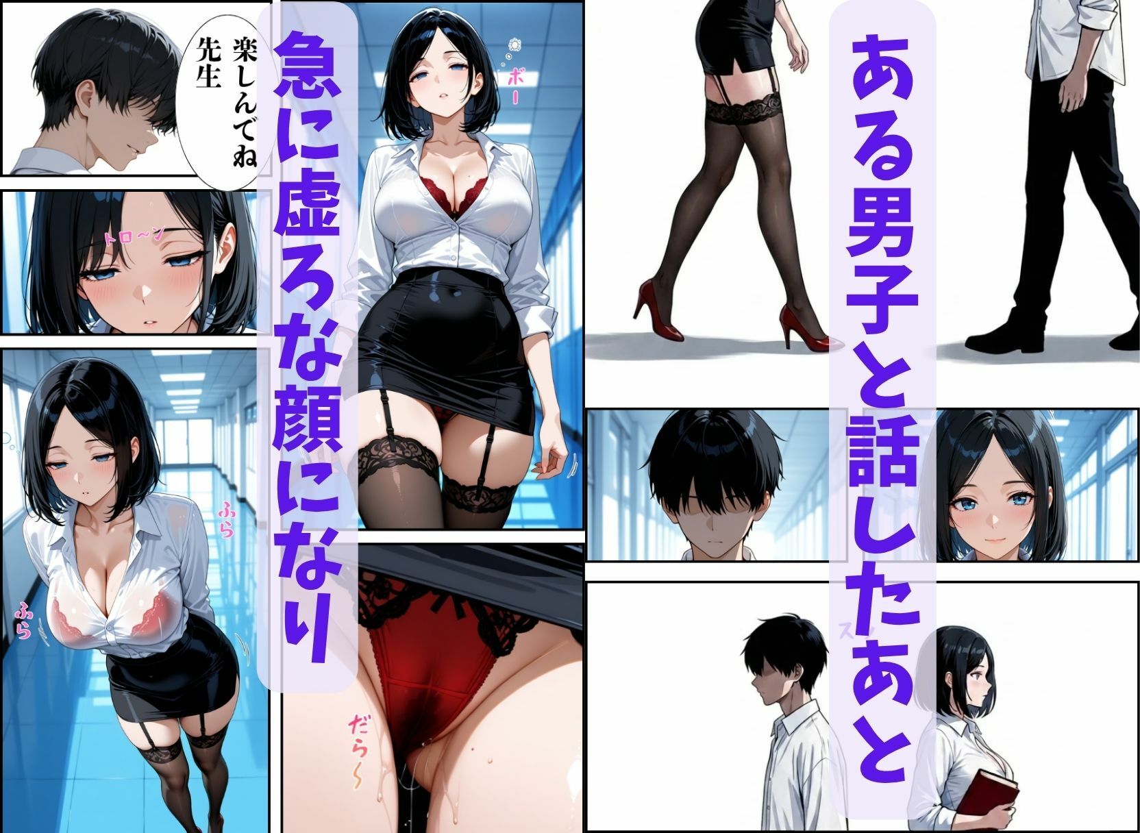 美人教師、淫乱催●術を掛けられて・・・ サンプル画像3