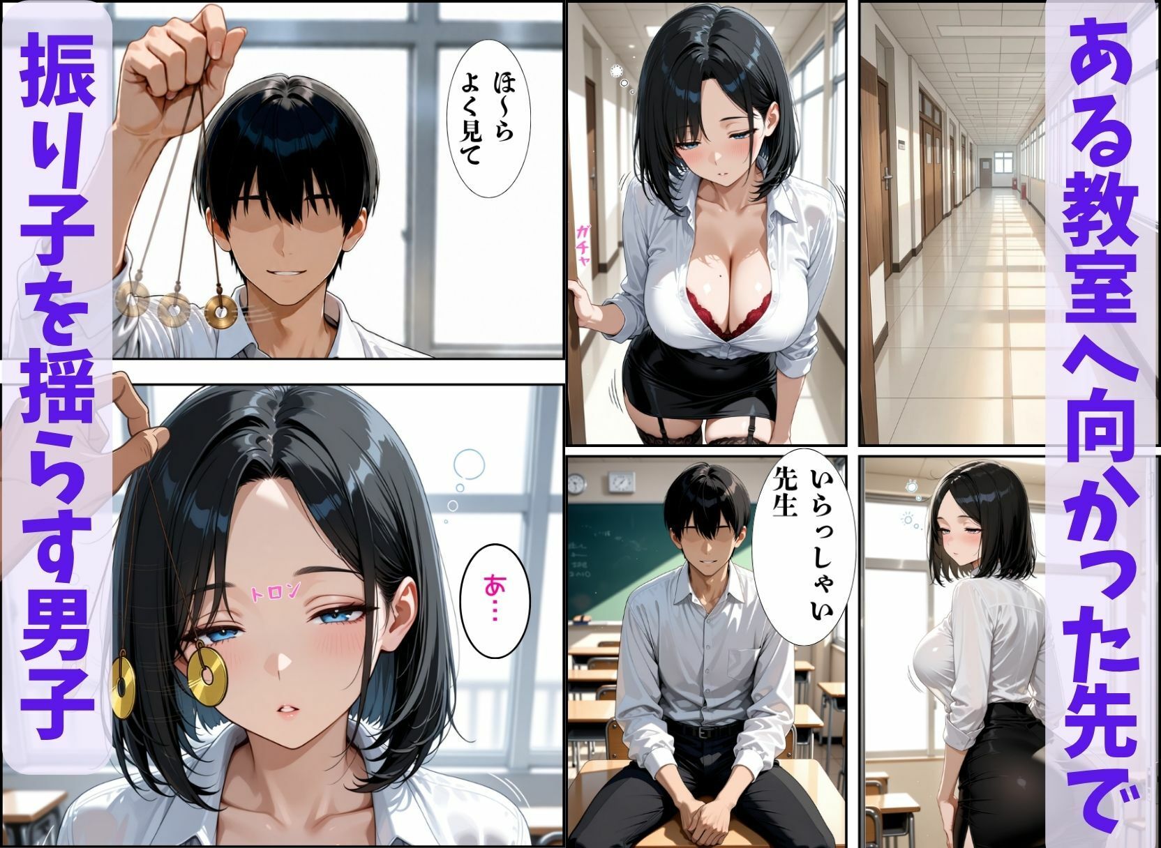 美人教師、淫乱催●術を掛けられて・・・ サンプル画像5