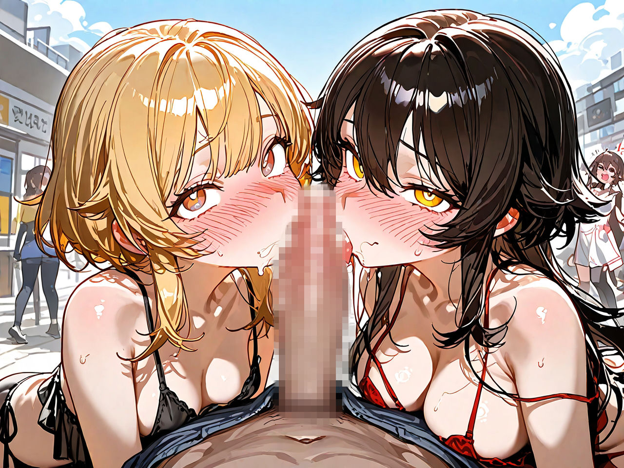 美女が群がるマジカルチンポ！ サンプル画像1