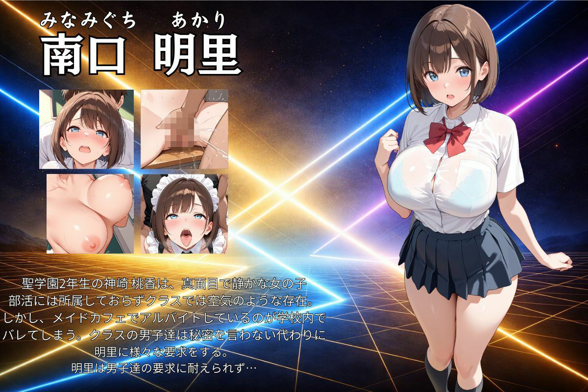 聖凛学園 神崎 桃香の秘密のバイトは超エロいメイド。男子学生に正体を知られ、何度も犯●れる日々。 サンプル画像1