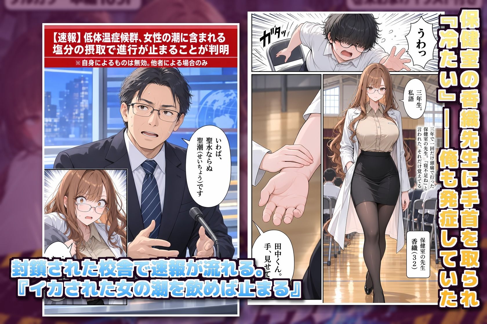 聖潮（せいちょう）―潮を飲まなきゃ死ぬ世界で、非モテの俺が封鎖校舎の女3人を吹かせて救う3日間― サンプル画像3