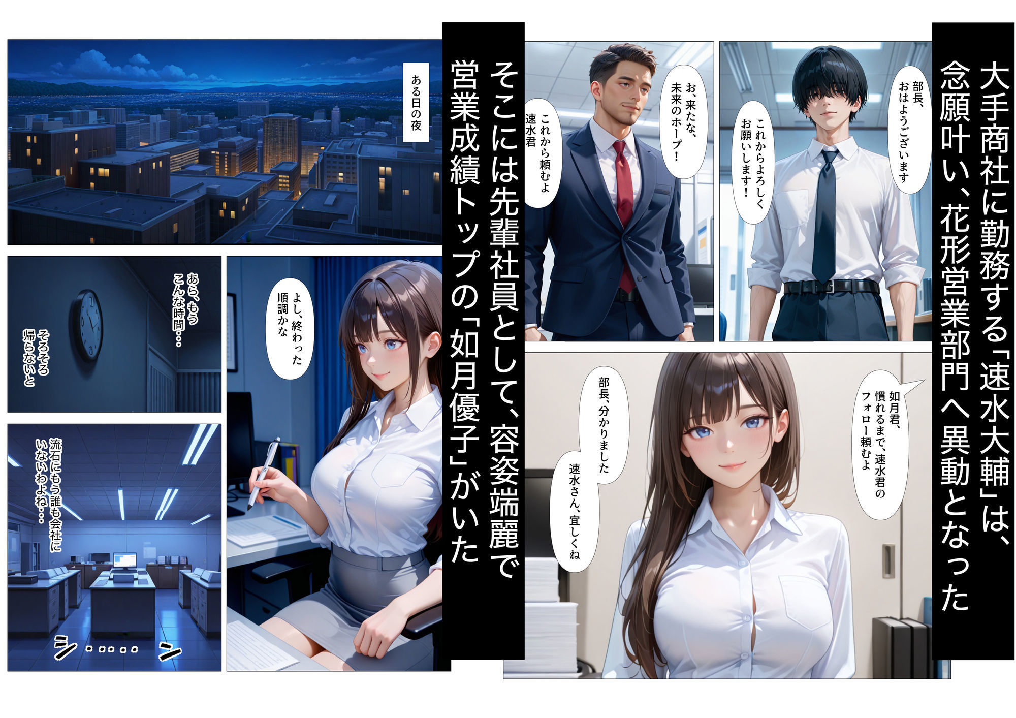 職場の巨乳先輩OLに沼る サンプル画像1