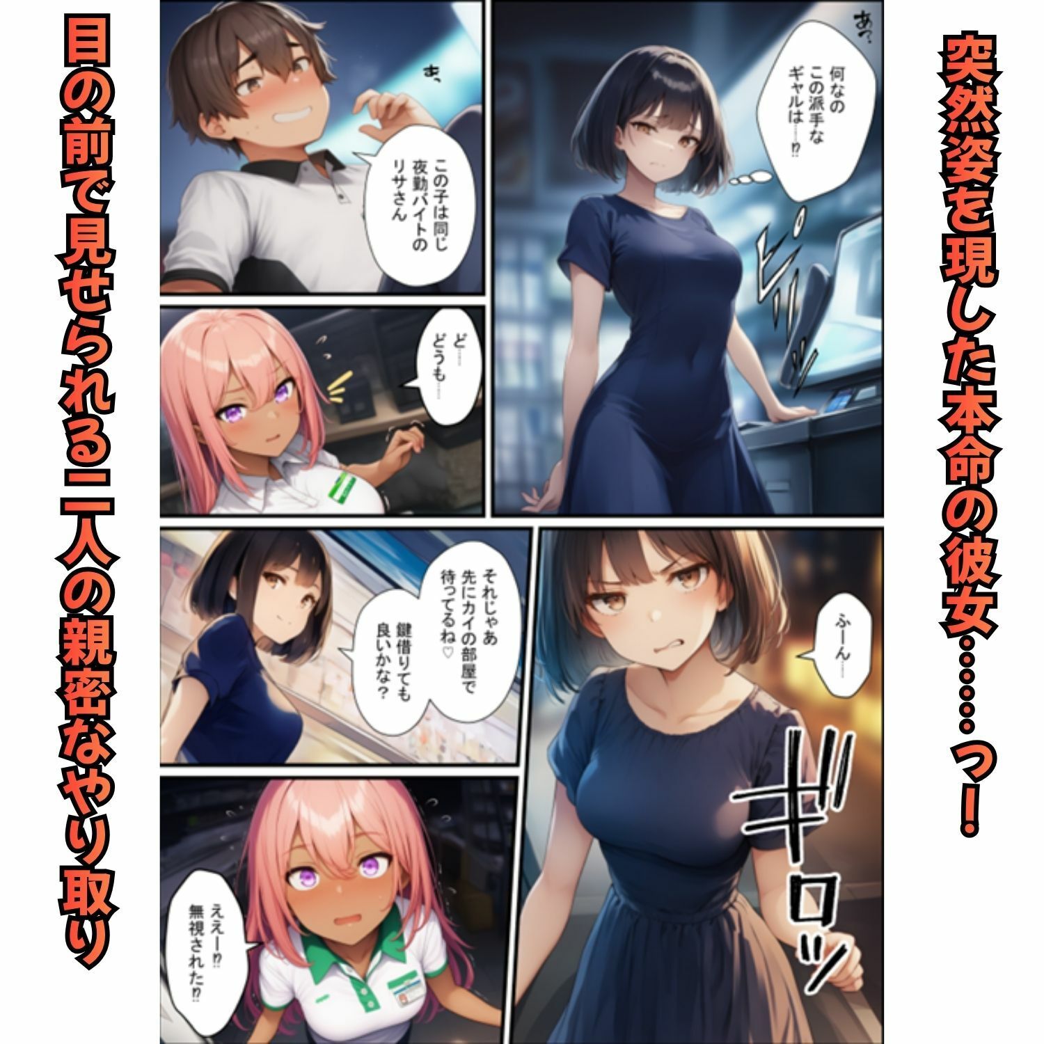 背徳の深夜コンビニ勤務  嫉妬したギャルが彼女持ちの僕を略奪したい！ サンプル画像2