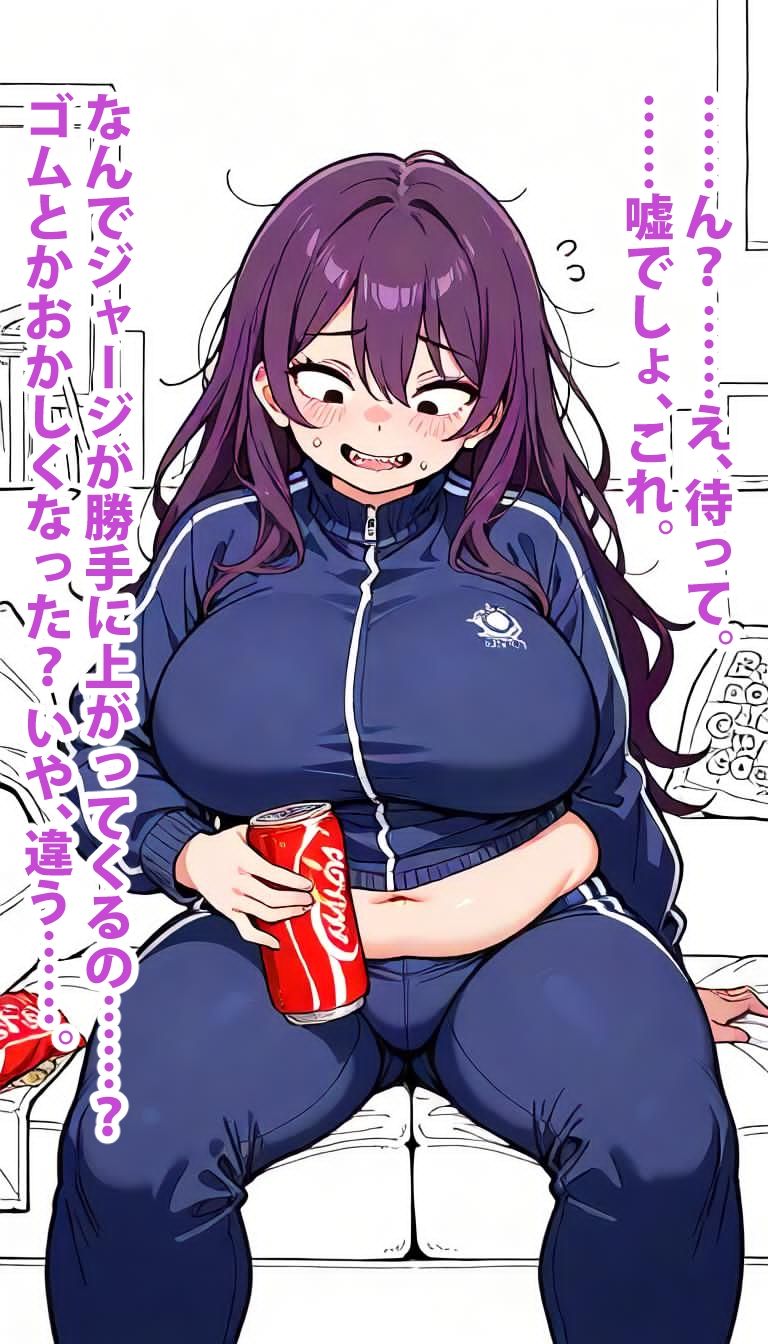 自堕落スパイラル 〜ジャージの隙間から溢れる幸せの肉塊？〜 サンプル画像2