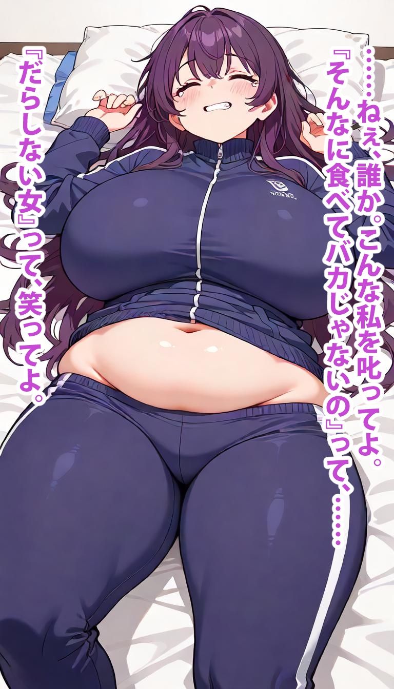 自堕落スパイラル 〜ジャージの隙間から溢れる幸せの肉塊？〜 サンプル画像4