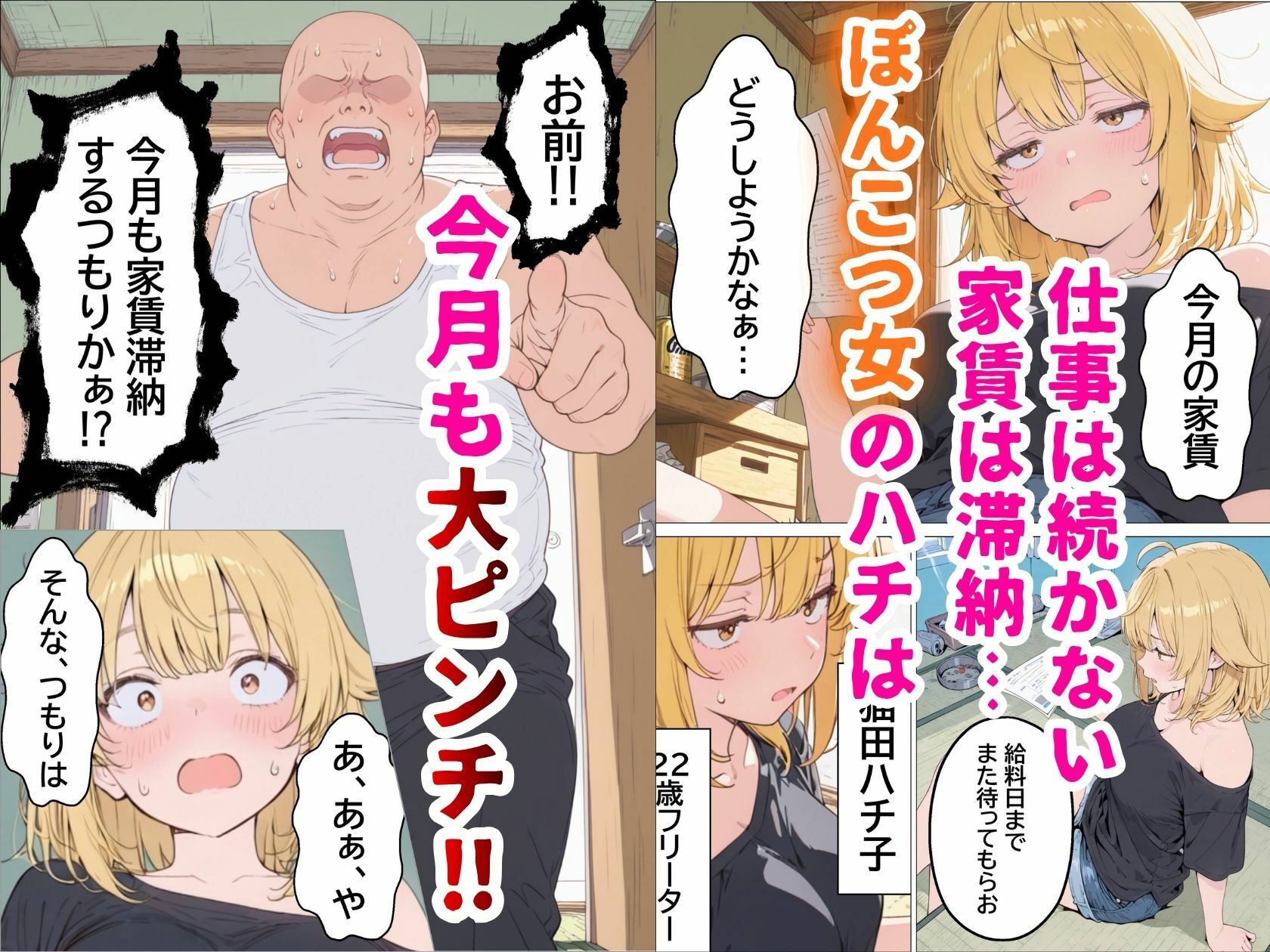 自堕落ポンコツ女の家賃取り立ては、中出しセックスでした サンプル画像1