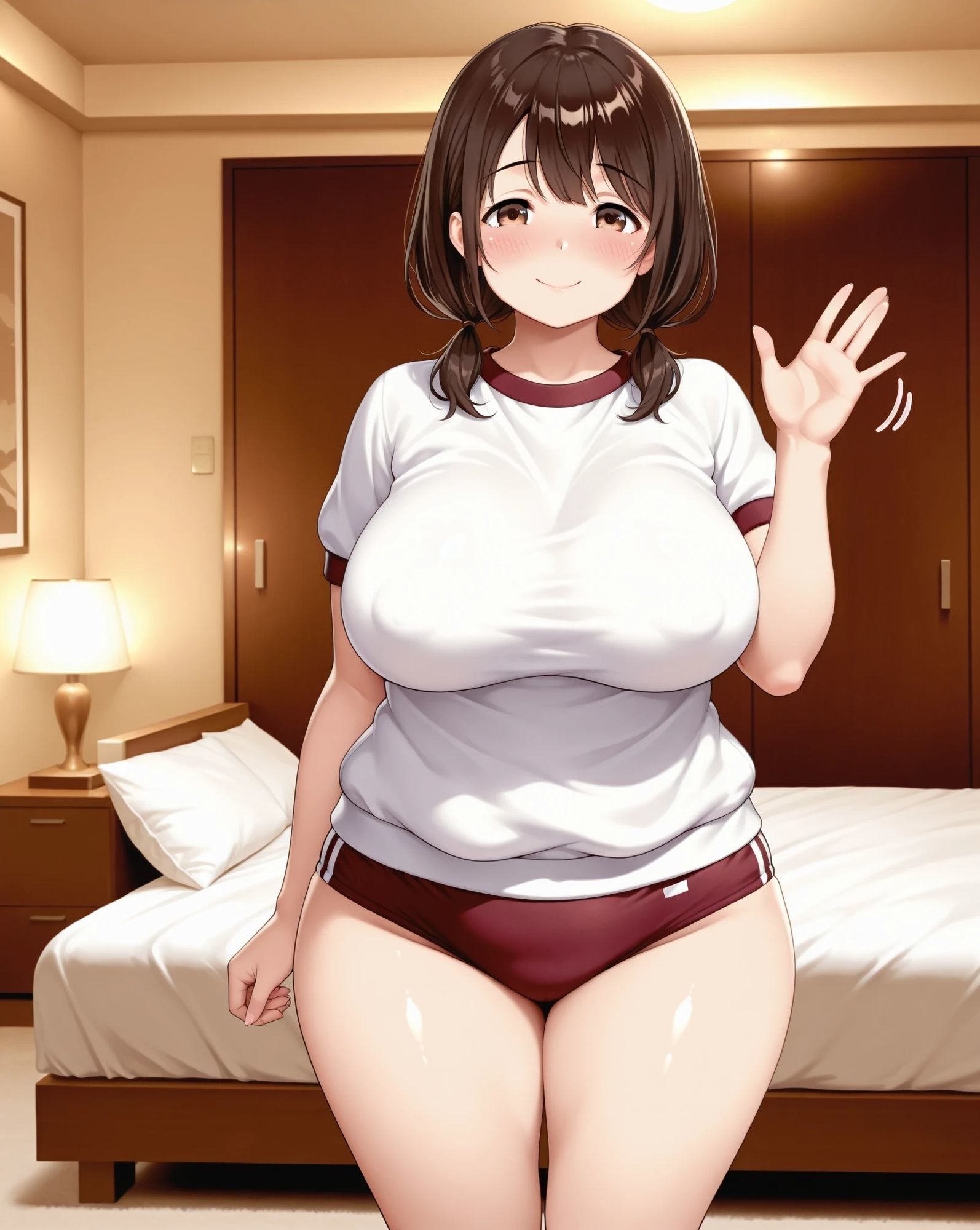 色白爆乳なブルマ美少女 サンプル画像1