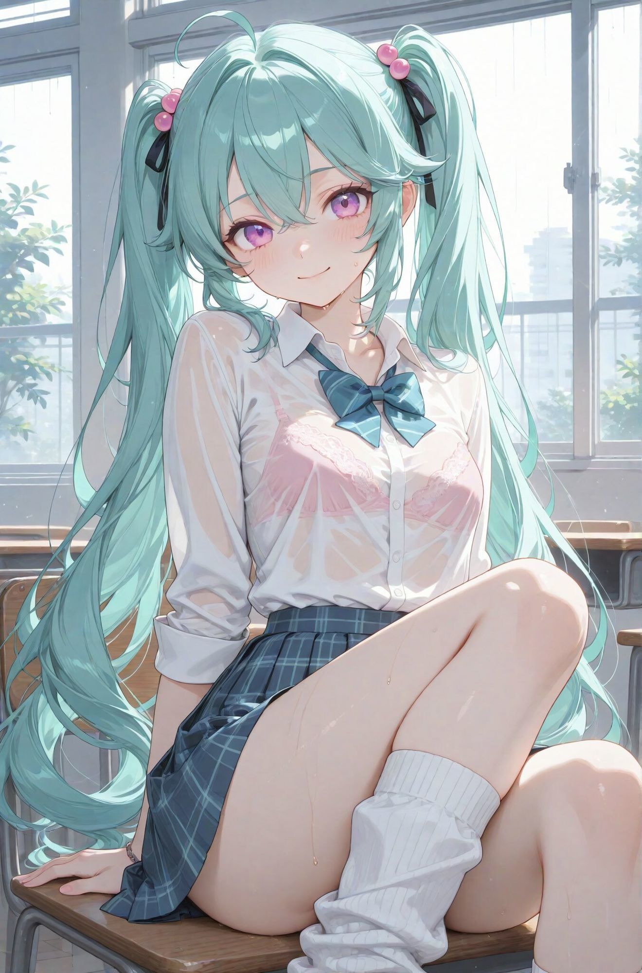 萌え下着！女体観察3〜ブラジャーは脱がさないで！〜下着、制服特化 サンプル画像1