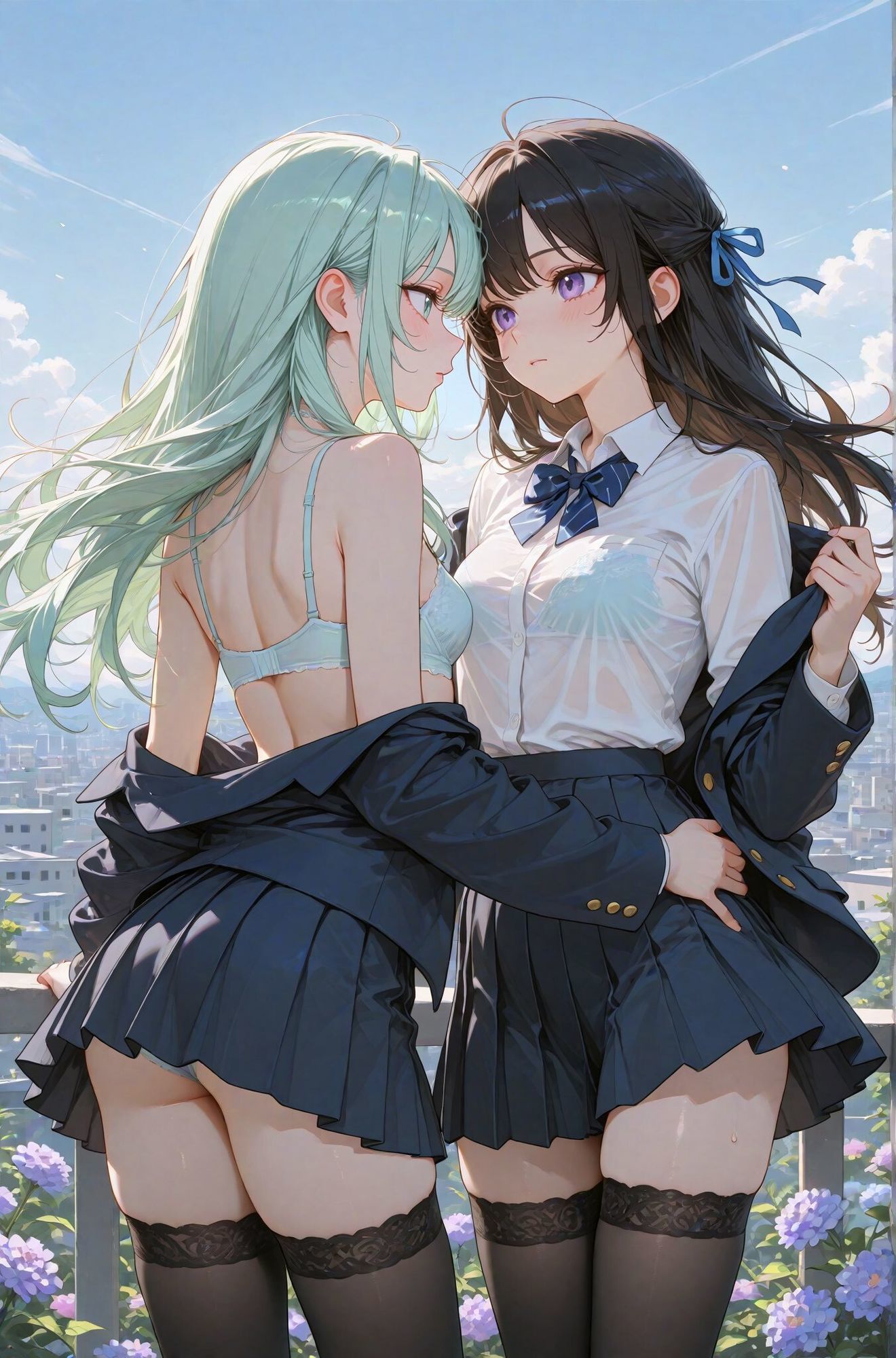 萌え下着！女体観察3〜ブラジャーは脱がさないで！〜下着、制服特化 サンプル画像4