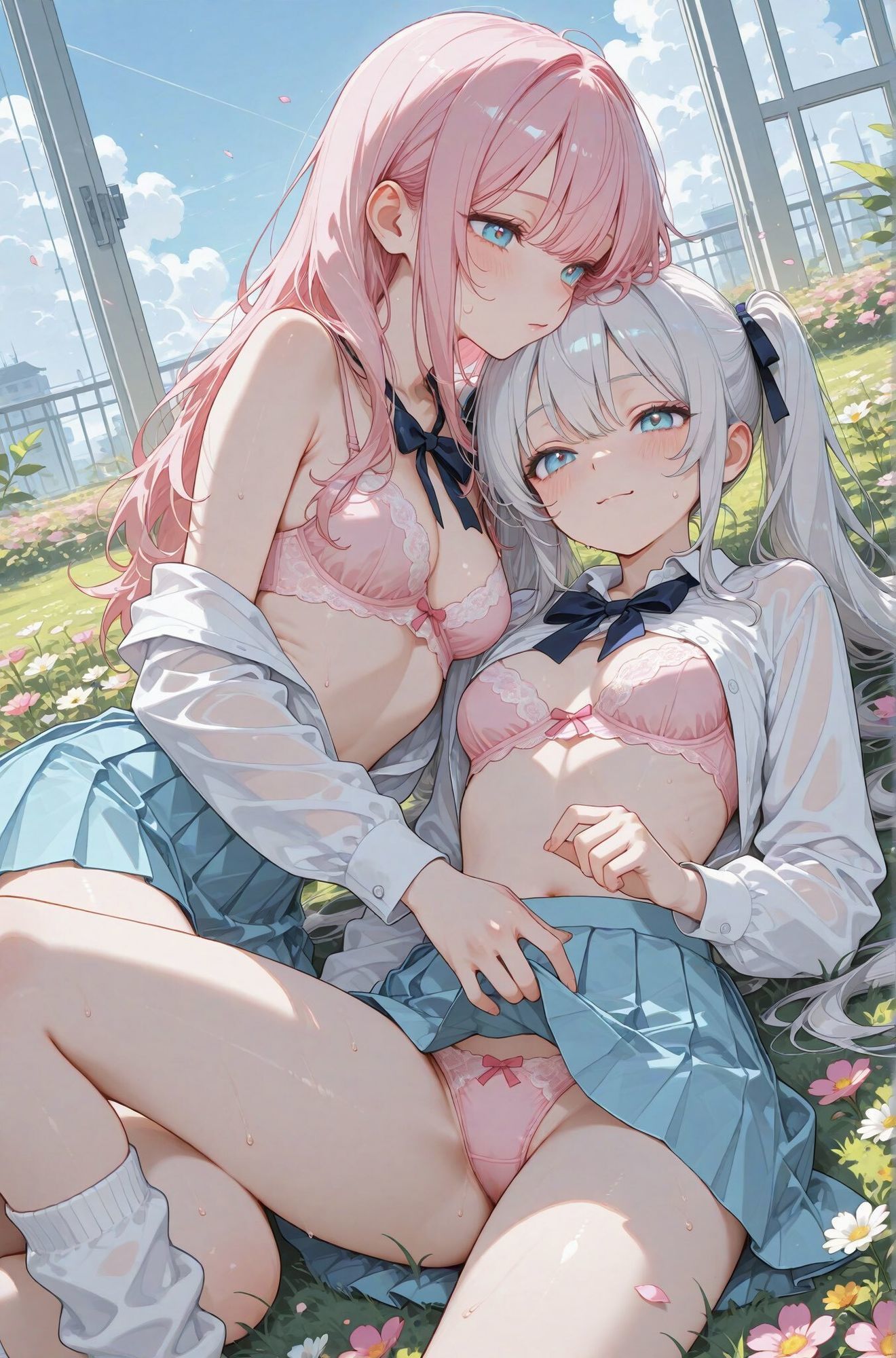 萌え下着！女体観察3〜ブラジャーは脱がさないで！〜下着、制服特化 サンプル画像6