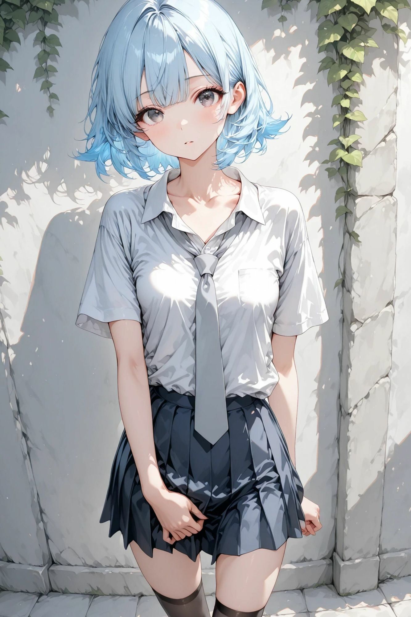 葵- 白い壁 – 【ヌード集】 サンプル画像1