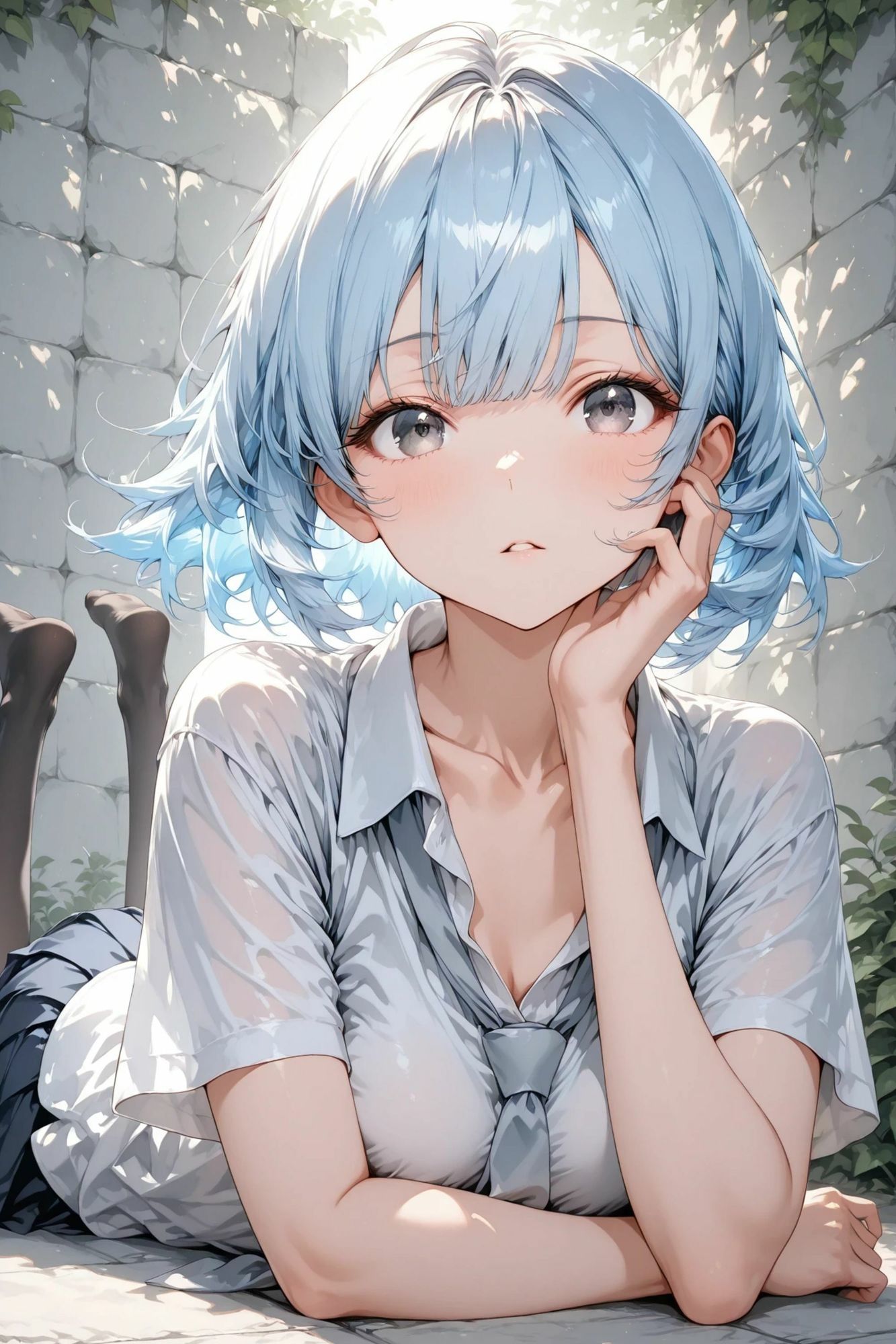 葵- 白い壁 – 【ヌード集】 サンプル画像3