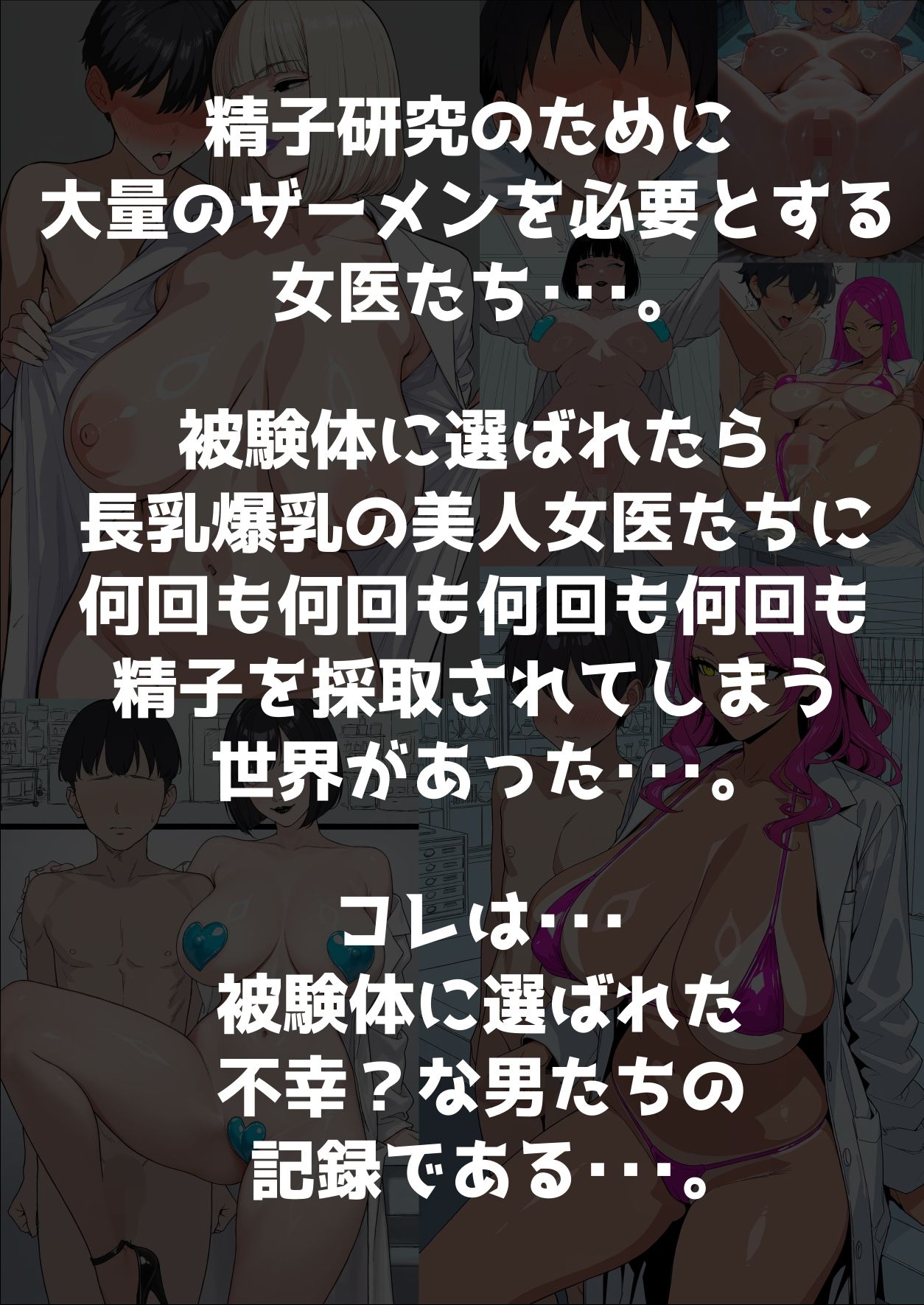 被験体に選ばれたら、長乳爆乳の女医たちに何回も何回も何回も何回も搾精される世界 サンプル画像2