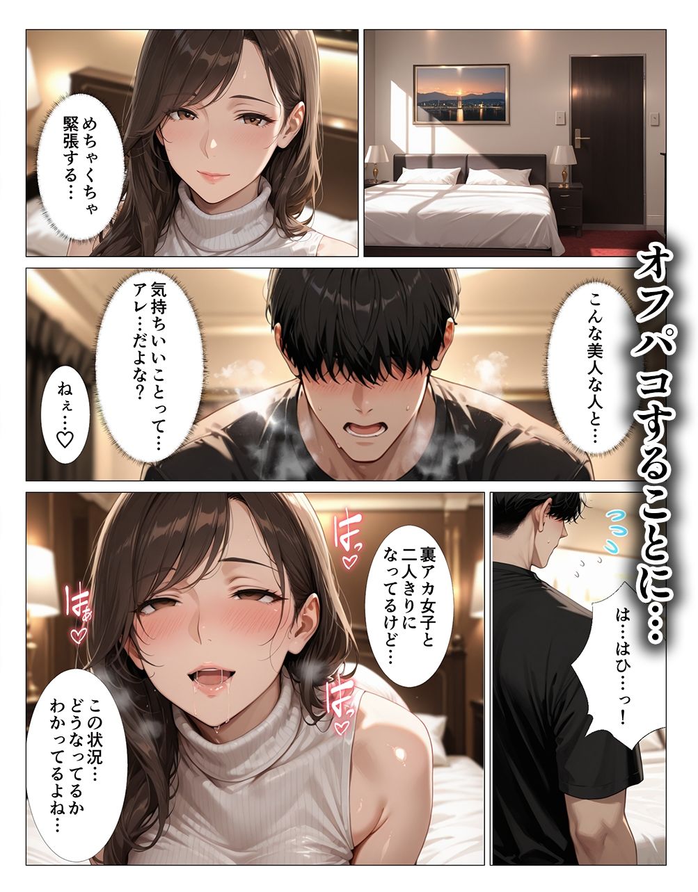 裏アカお姉さんの濃厚ベロチューで骨抜きにされるオフパコがサイコーだった話 サンプル画像4