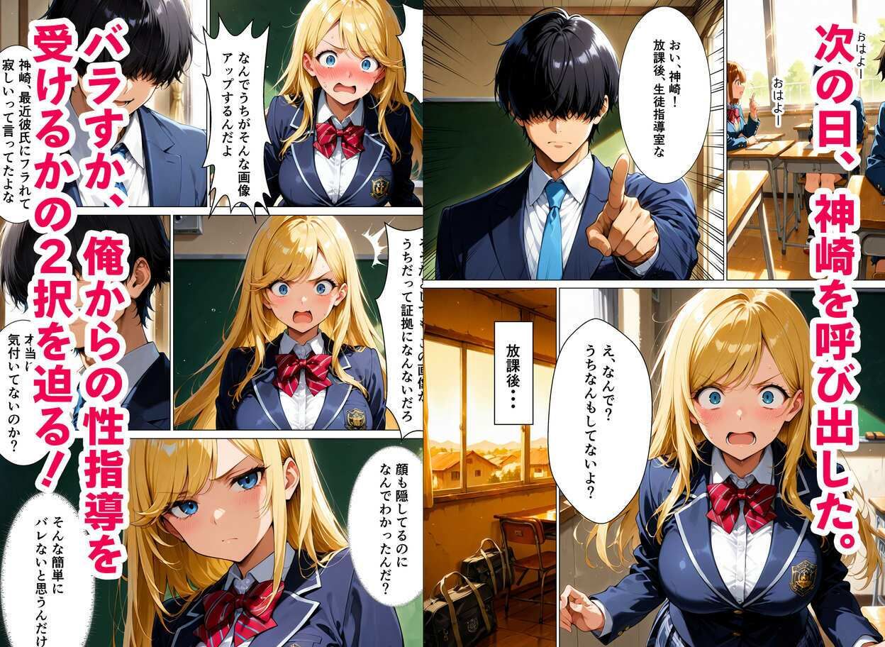 裏アカがバレて、一軍ギャルが放課後先生に性指導された話 サンプル画像4