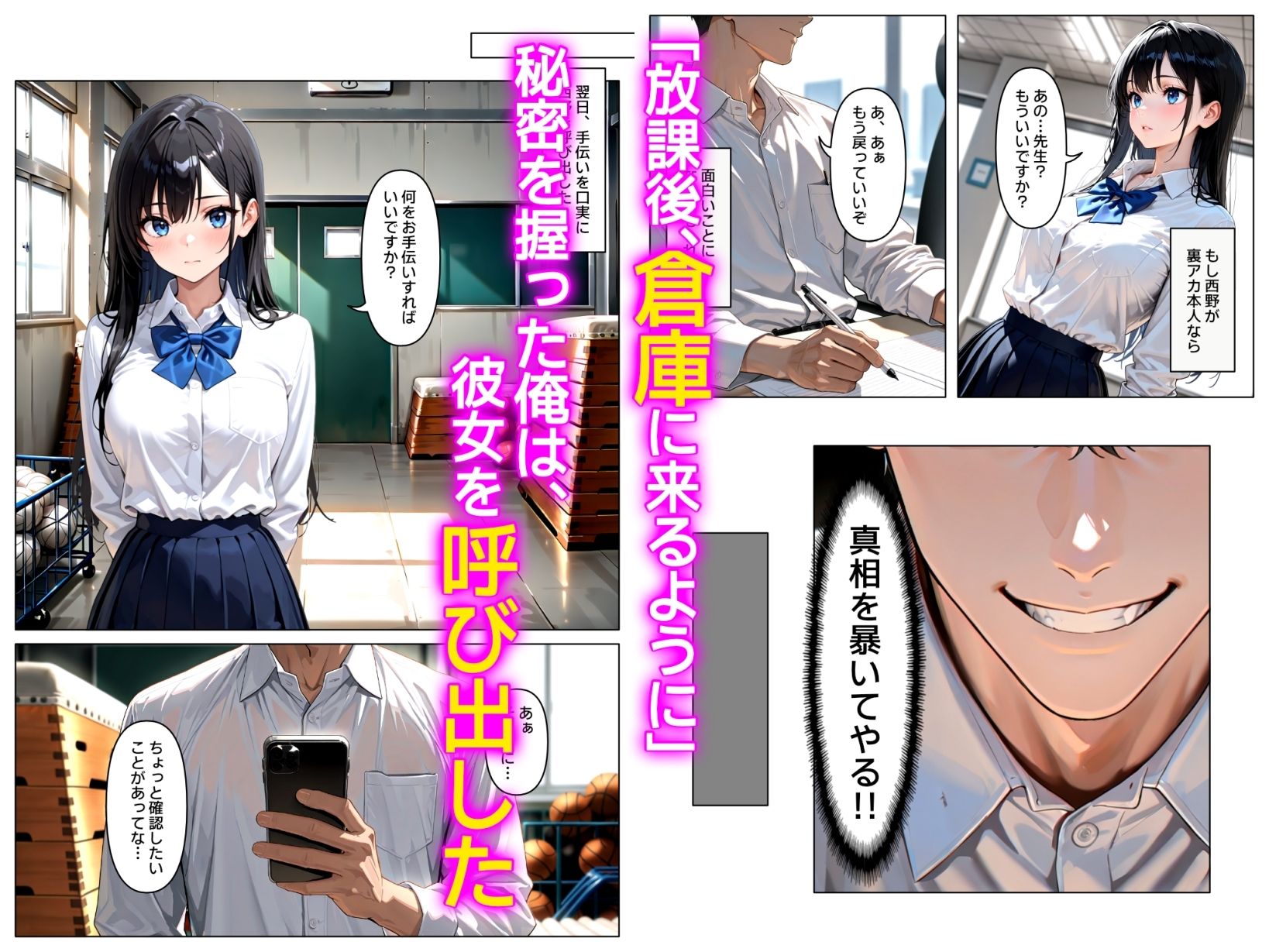 裏アカがバレて絶望する教え子を脅迫し、俺の性奴●にする話 サンプル画像2