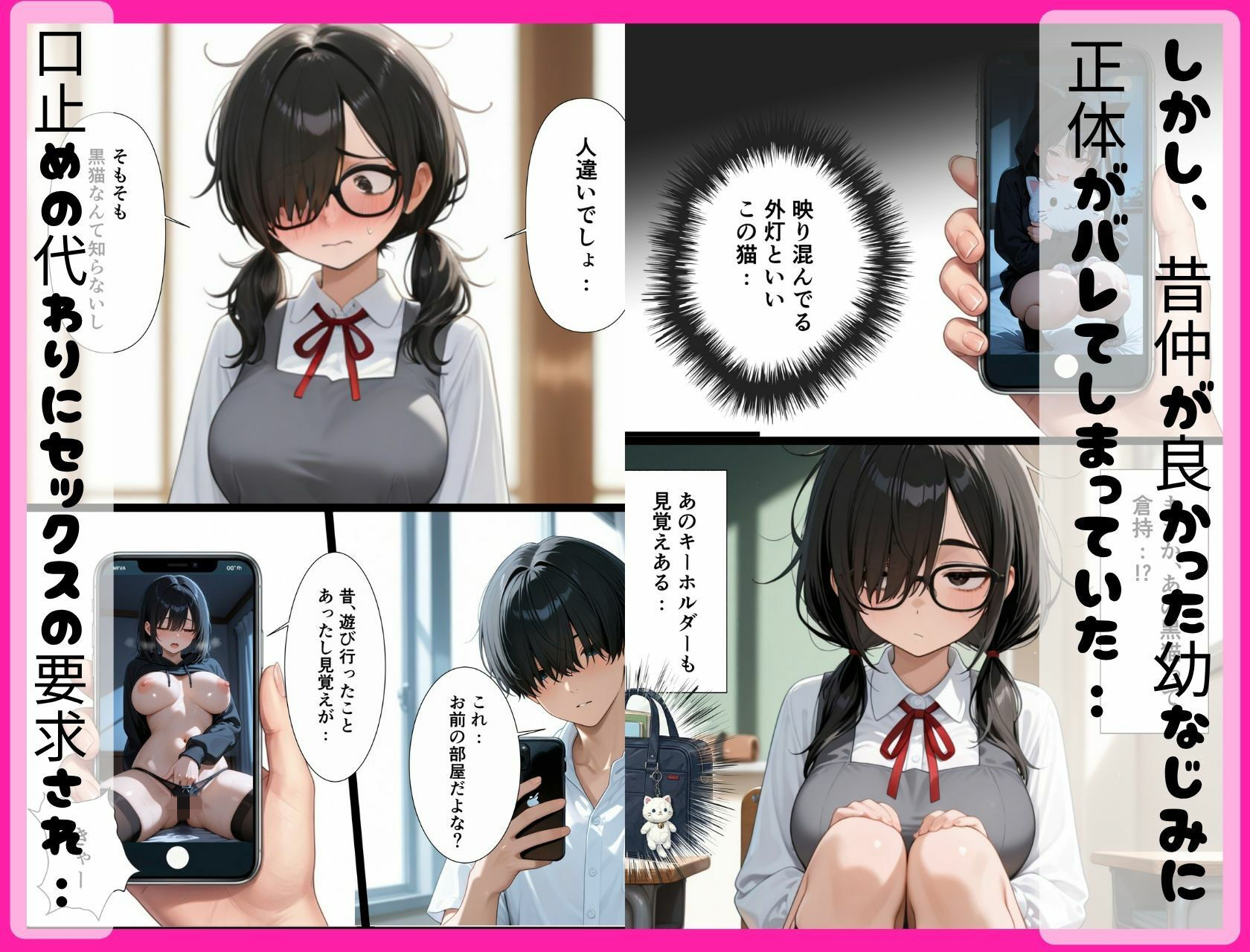 裏垢女子の正体は…幼なじみの陰キャ女子。身バレしてセックスを強要され、初めてのセックスが、オナニー超えて気持ちよすぎた話。 サンプル画像3