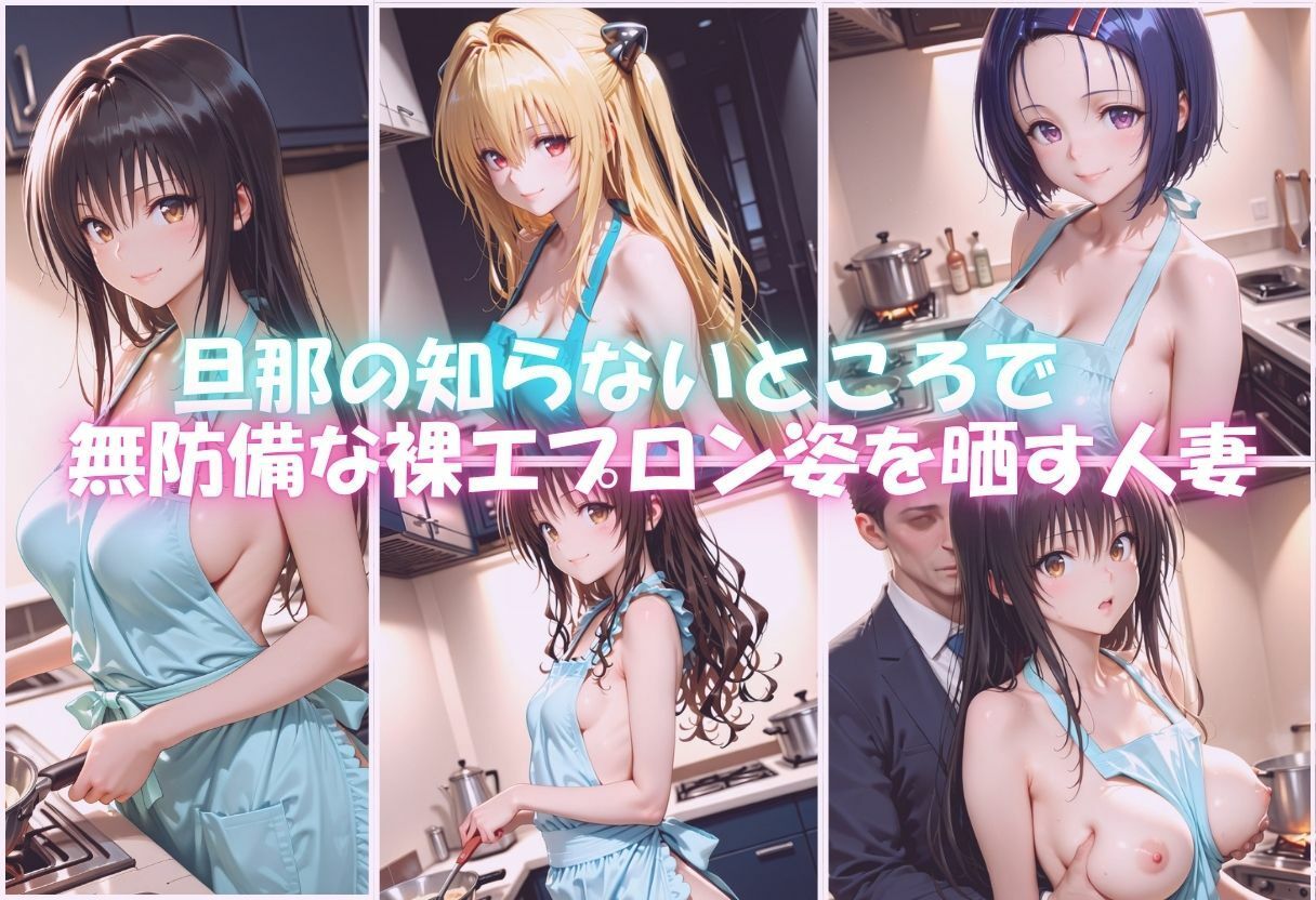 裸エプロン人妻は俺の性処理道具 〜旦那の知らないところで生ハメ中出し〜 サンプル画像1