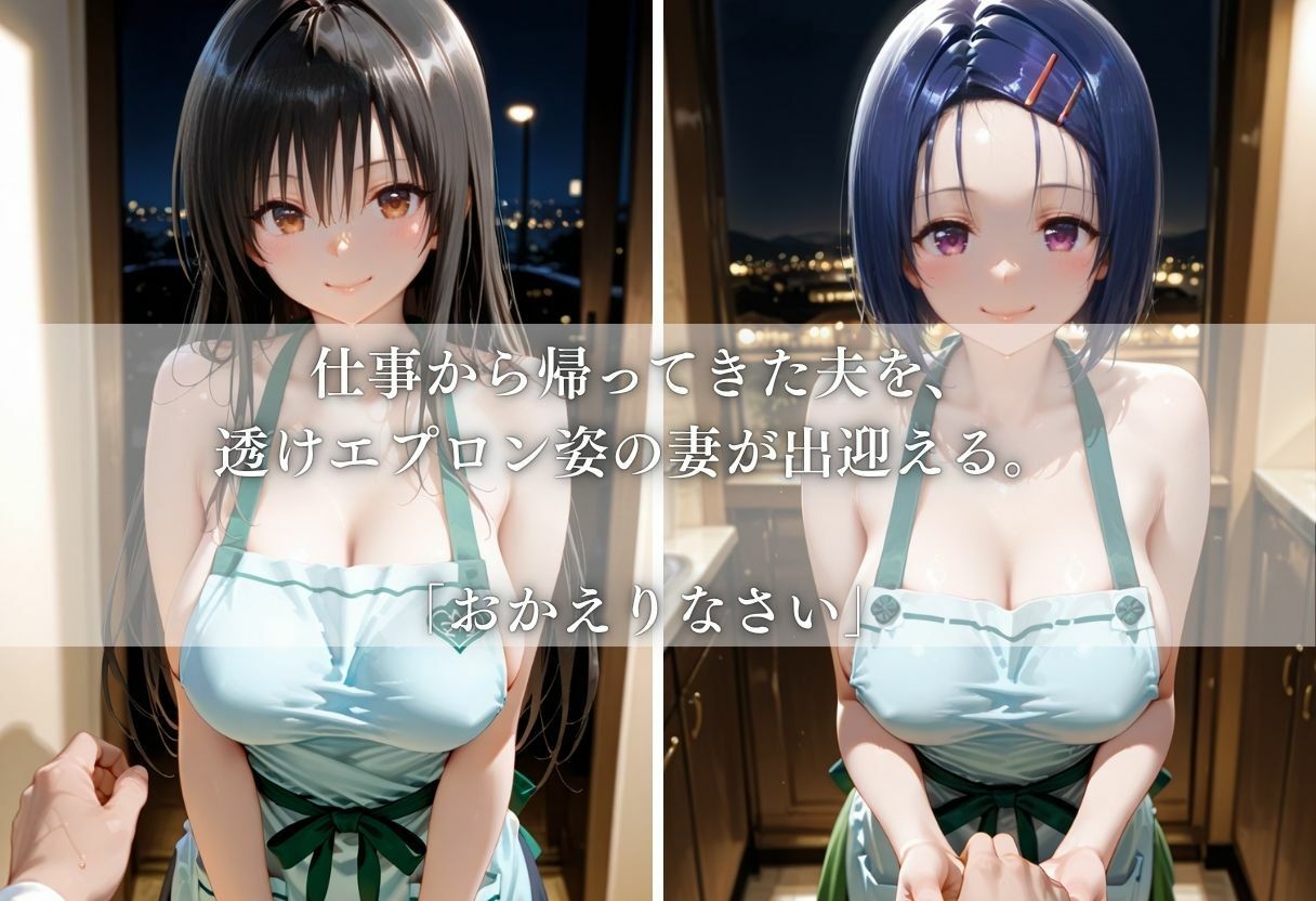 裸エプロン妻の甘々おかえりセックス Vol.1 サンプル画像1