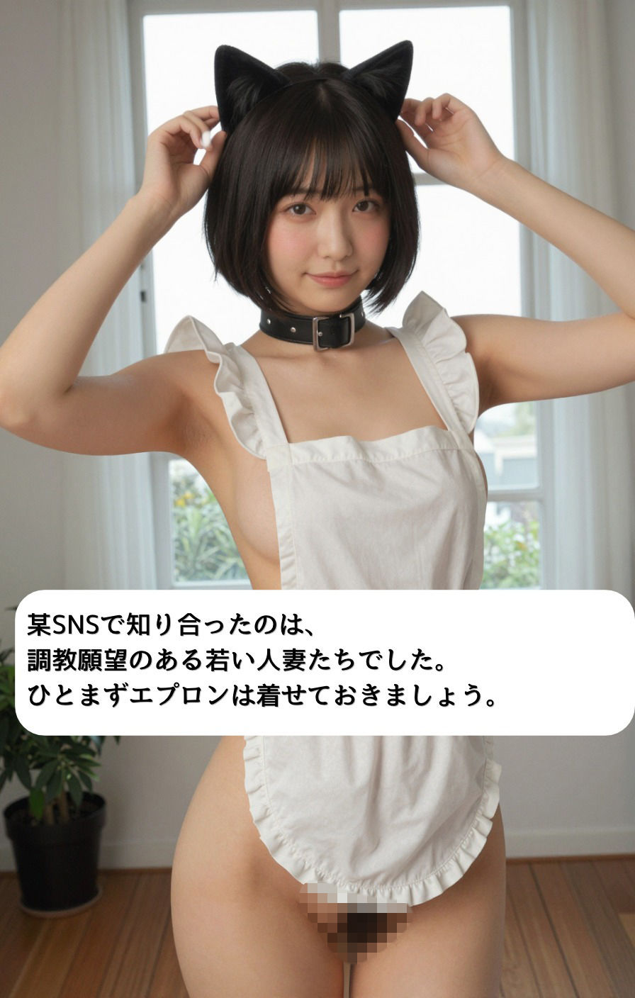 裸エプロン＊若妻 サンプル画像1