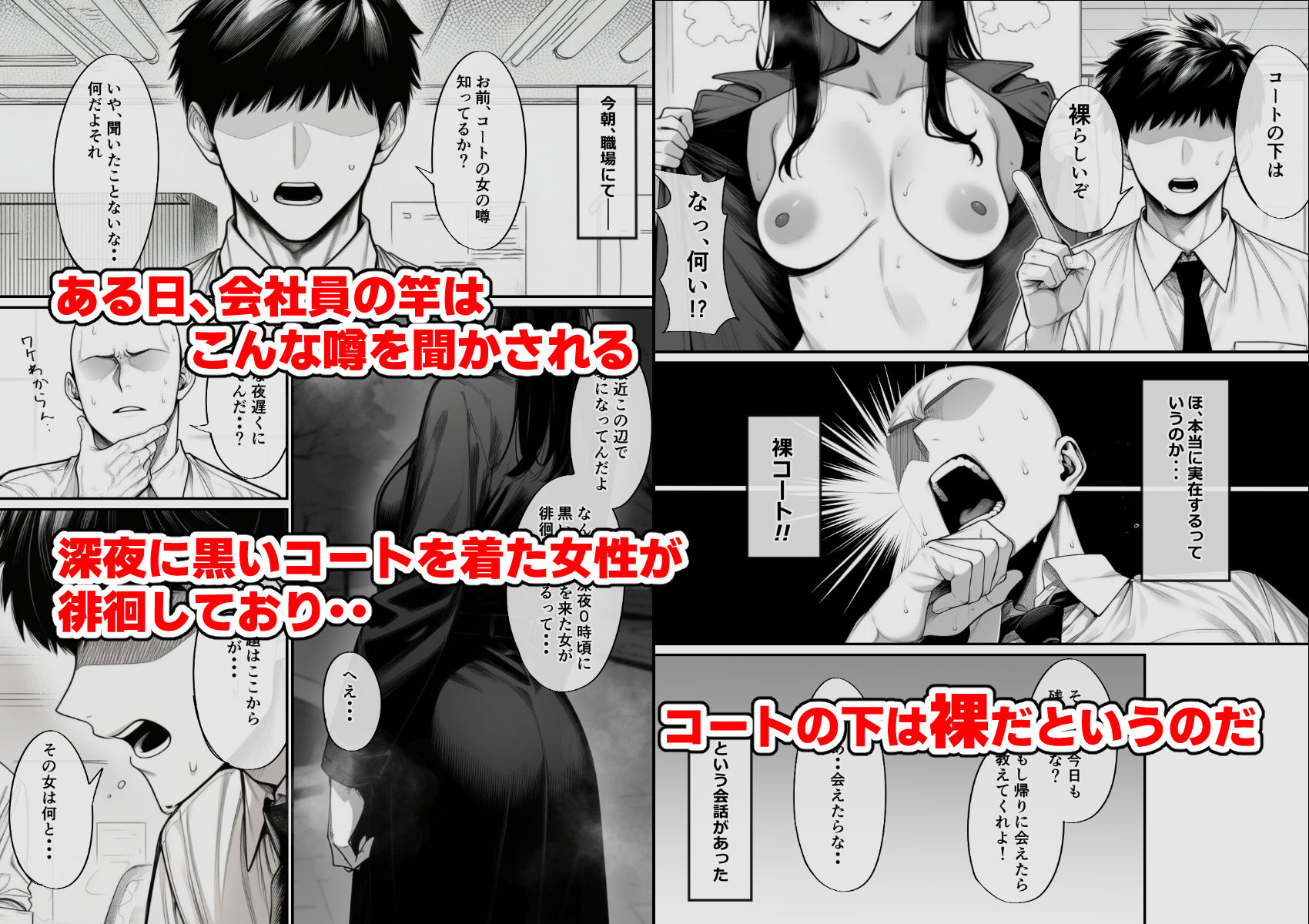 裸コートの娘ちゃんと野外セックスする話 サンプル画像1