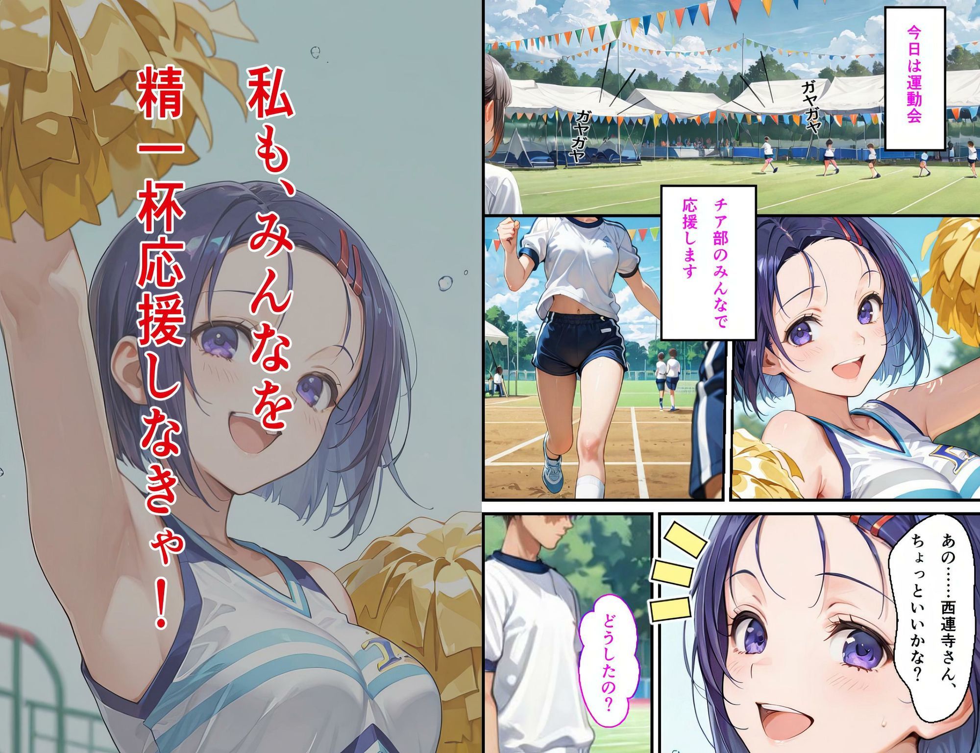 西連〇春菜 学園の悲劇 3 運動会編 〜逃げ場のない喧騒、図書室の悪夢再び〜 サンプル画像1