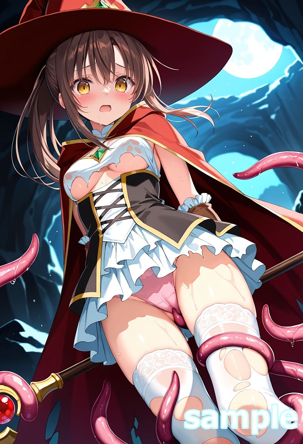 触手でピンチ！ 〜魔法使いの少女に這い寄るぬるぬる〜 サンプル画像9