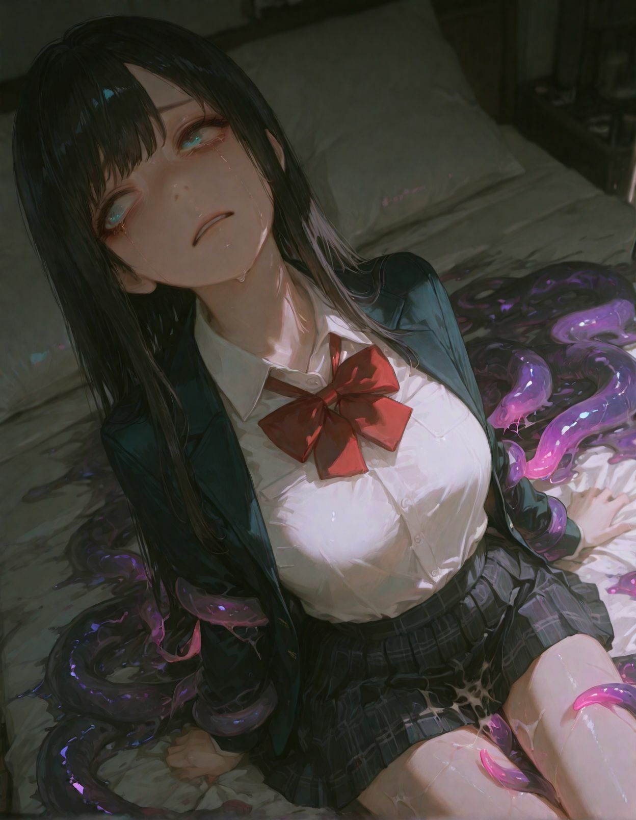 触手少女3 -寝室に忍び寄るスライム触手- サンプル画像3