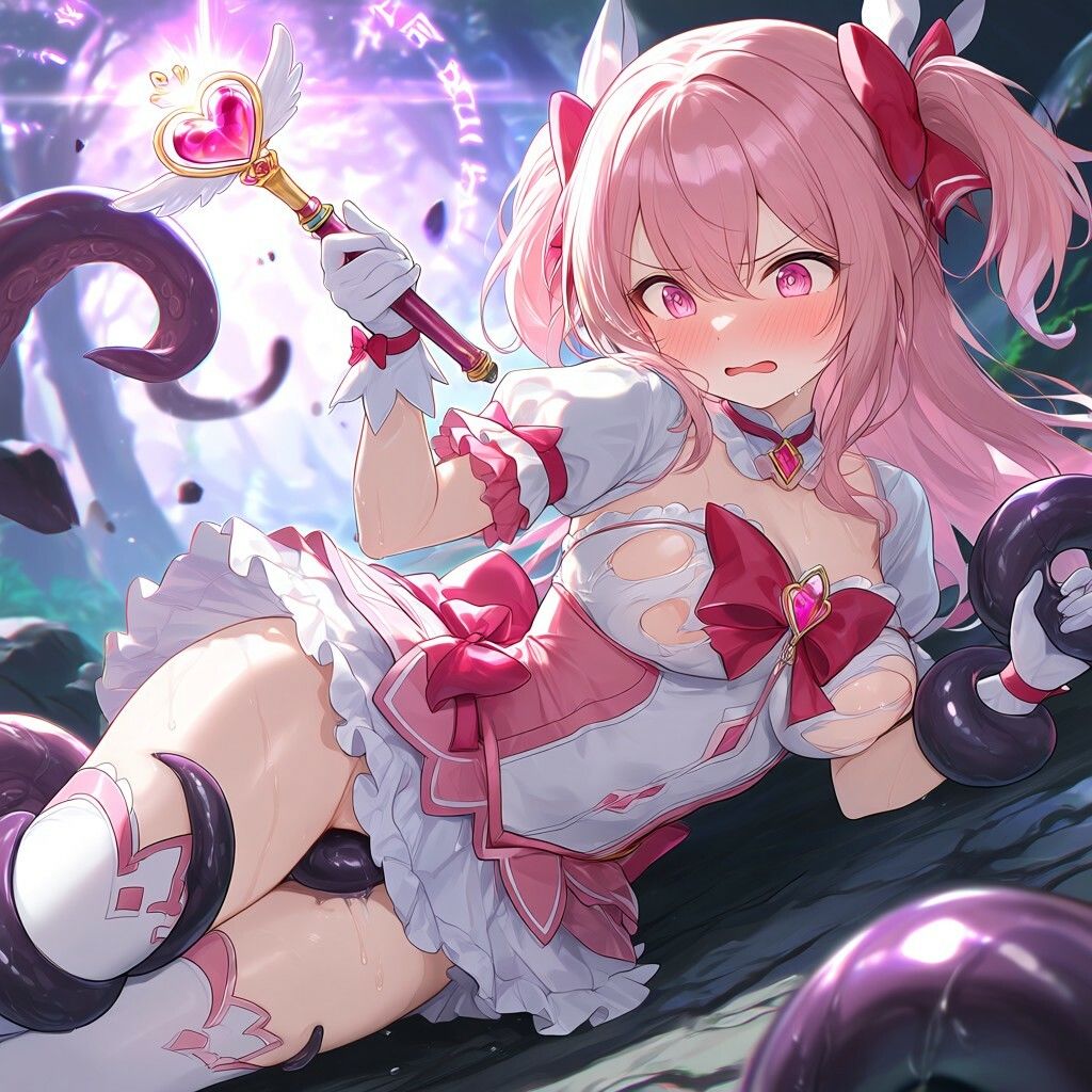 触手敗北〜ソイツには誰も抗えない・魔法少女完全メス堕ちまで〜 サンプル画像1