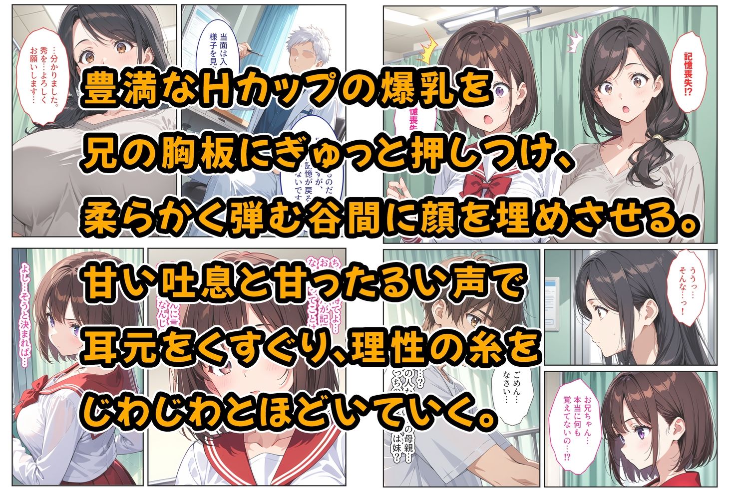 記憶喪失の兄を騙して中出しセックスをねだってくる爆乳妹〜たわわに実った妹おっぱいに欲情して我慢できない〜 サンプル画像4