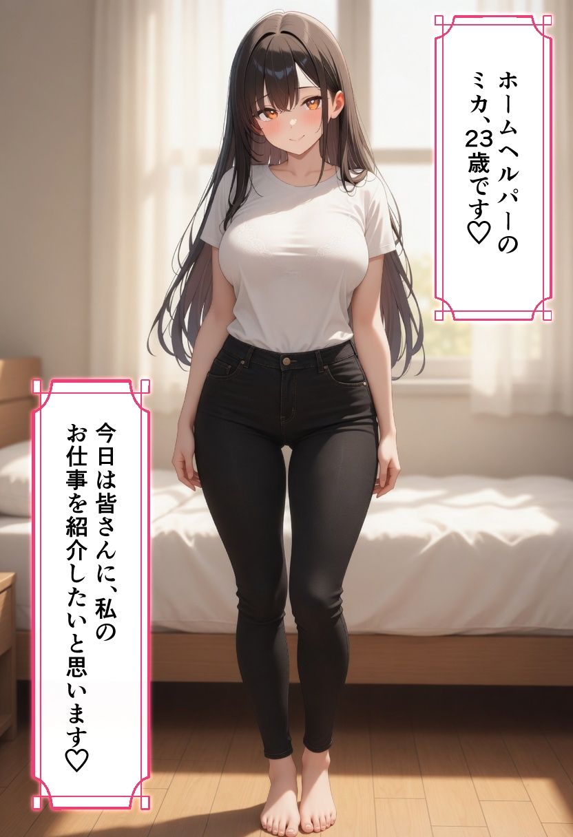 訪問介護の報酬は種付け！？爆乳ホームヘルパーのおしごと サンプル画像1