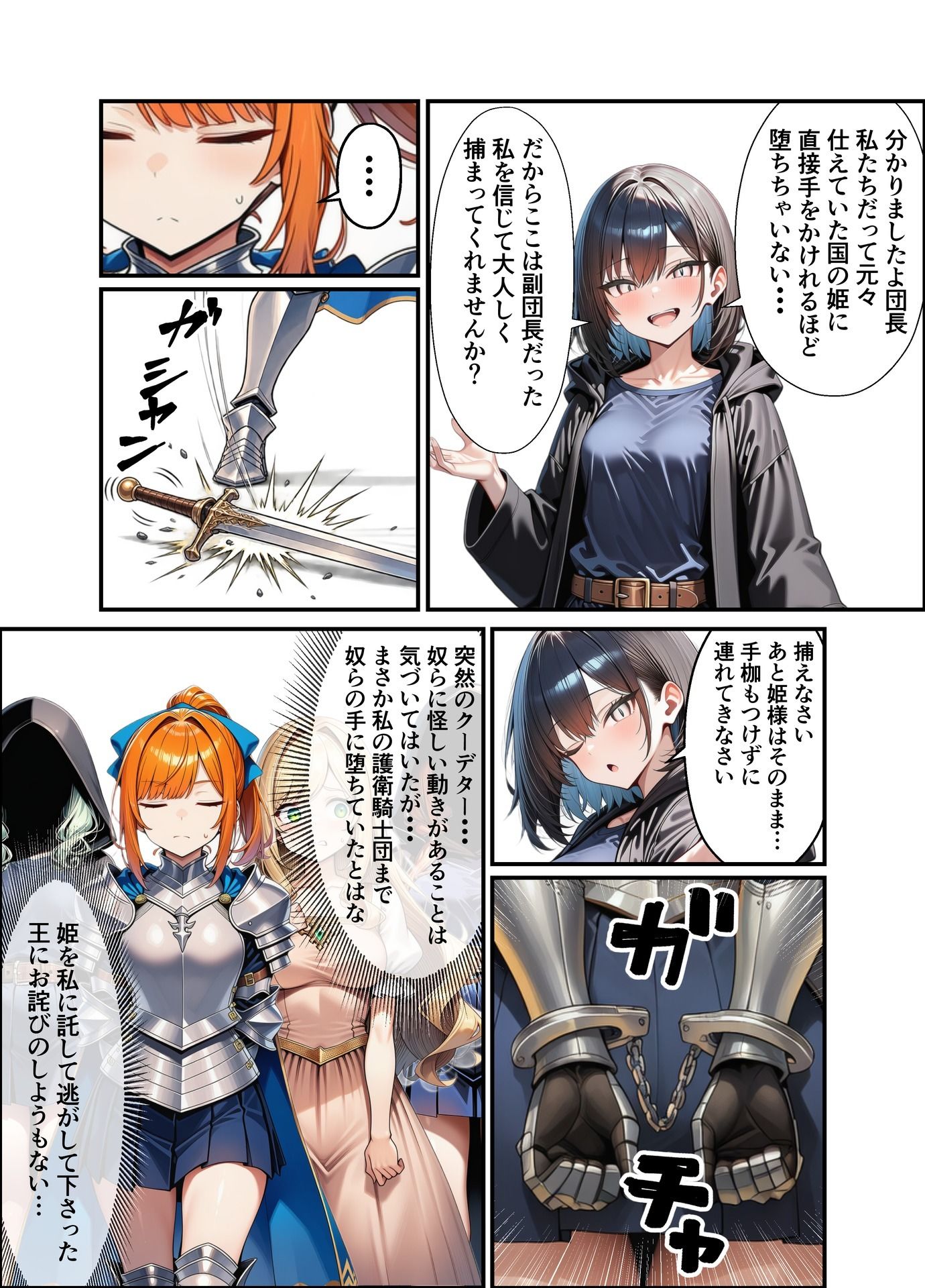 護衛女騎士団長ヴァルシエラ  〜姫様を人質に命令に従わされ誇りを踏み躙られる物語〜 サンプル画像2