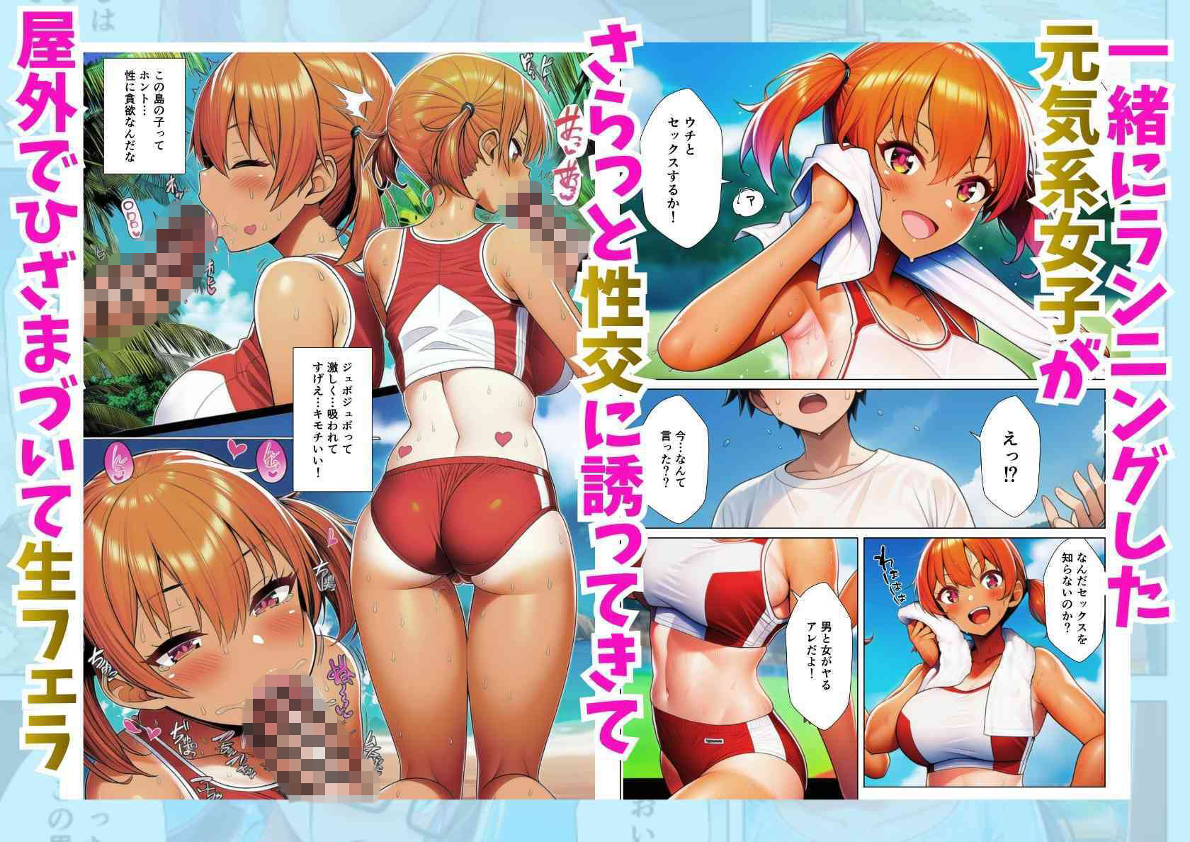 貞操観念がぶっ壊れてる南の島で日焼け女子校生たちとハメまくる話 サンプル画像4