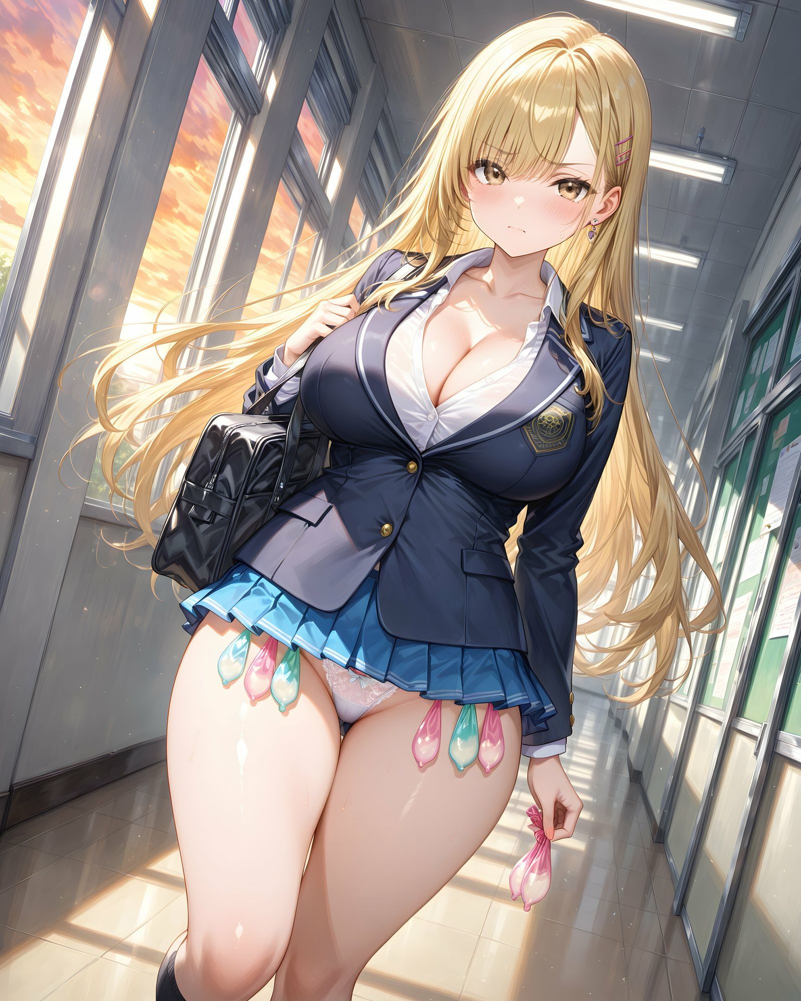 超ミニスカ学園 番外編〜パンツ丸見えJKのパンチラ観察したり、見抜きしたり、射精のお手伝いしてもらうイラスト集〜 サンプル画像10