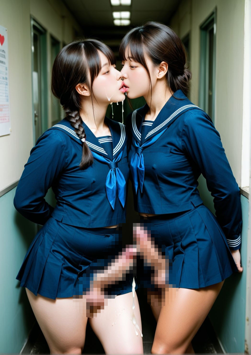 超絶リアル！！制服コスプレ！かわいいふたなりCG集 No.35【アナル見せ・オナニー・セックス・キス・兜合わせ】大容量498枚 サンプル画像5