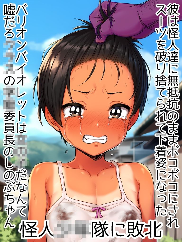 超重戦士バリオン  第二話  僕の相棒と妹と先生達戦闘員と怪人に改造堕  バリオンバイオレットと妹達が触手中出し受精托卵妊娠妊婦臨月ボテ腹アヘ顔戦闘員改造怪人破水出産 サンプル画像7