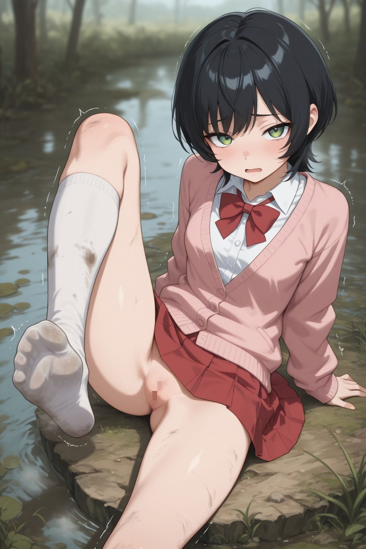 足フェチ×羞恥プレイ 泥まみれの靴下と足裏 サンプル画像3