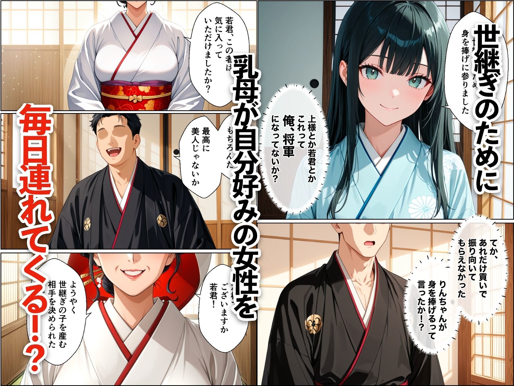 転生したら世継ぎ孕ませ懇願ハーレムになった話〜徳川家光編〜 サンプル画像2