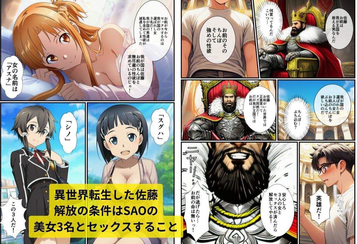 転生した俺がSAOの美女とハーレムセックスした件 サンプル画像2