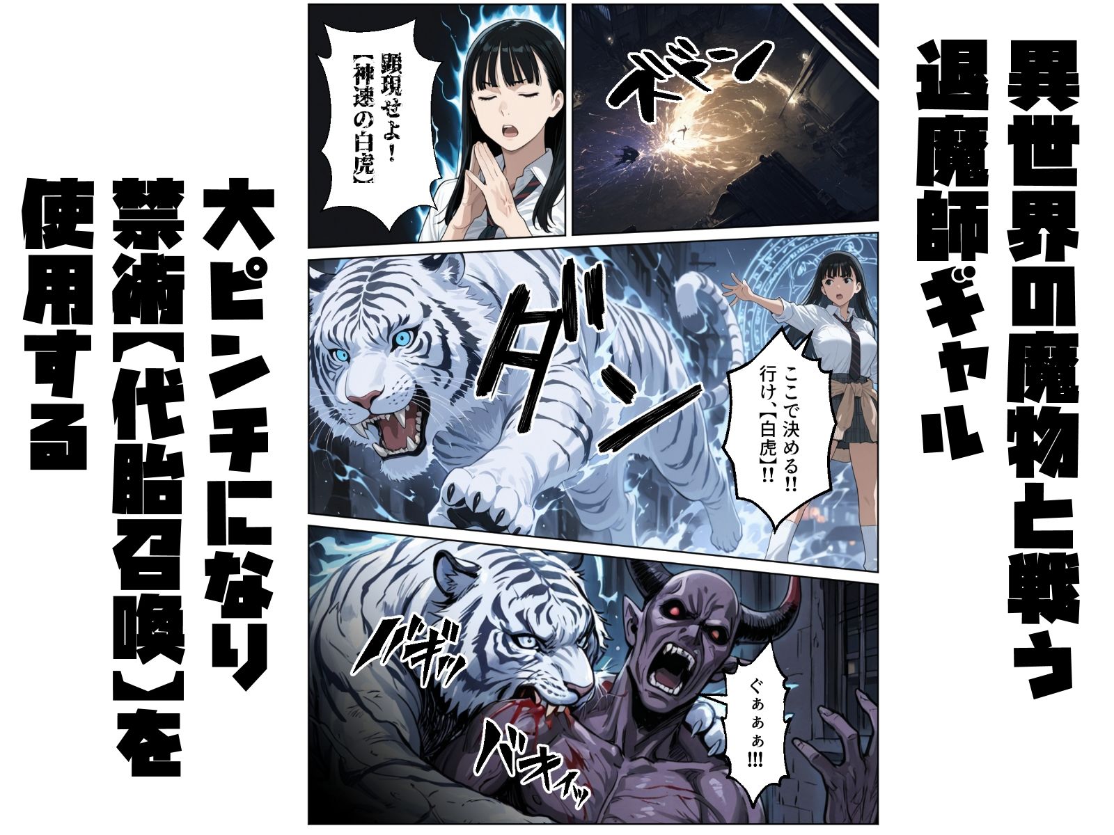 退魔師ギャルが詠唱ミスでキモオジのママになる話 サンプル画像2