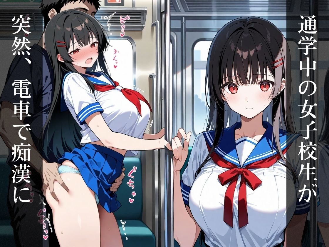 通学中に電車痴◯に遭う女子校生 サンプル画像3