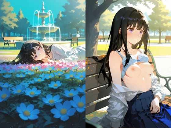 週末の公園、覚醒した無口少女:リ〇リスの本能 た〇な サンプル画像1