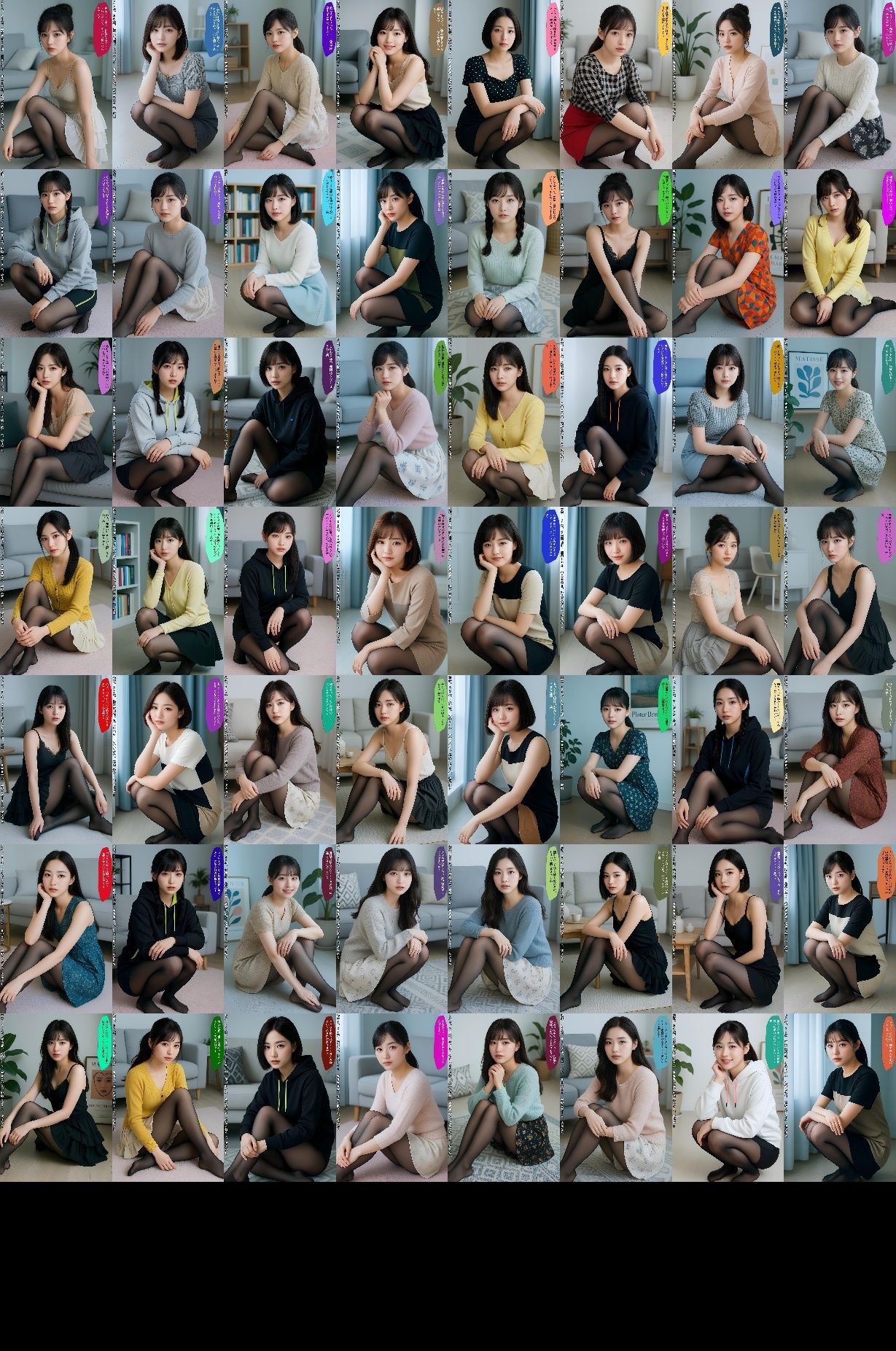 部屋に来た会社の後輩OLの私服黒スト vol.1 サンプル画像10