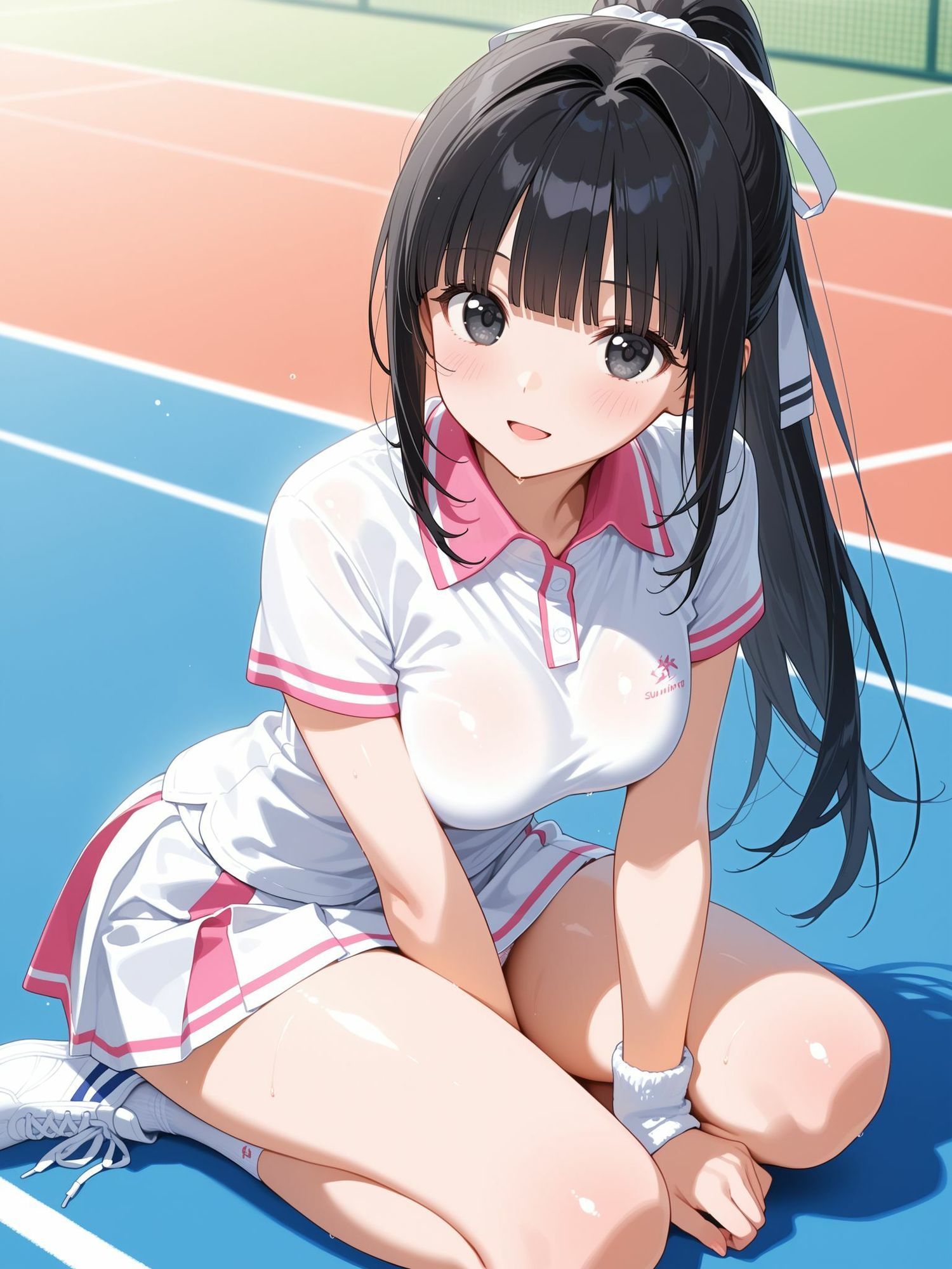 部活中なのにイケナイことをするテニス部の先輩 サンプル画像1